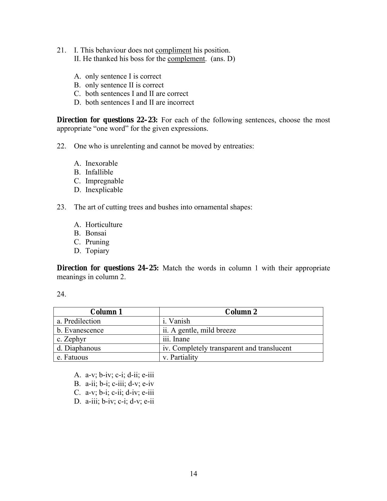IIFT 2012 Question Paper - Page 14