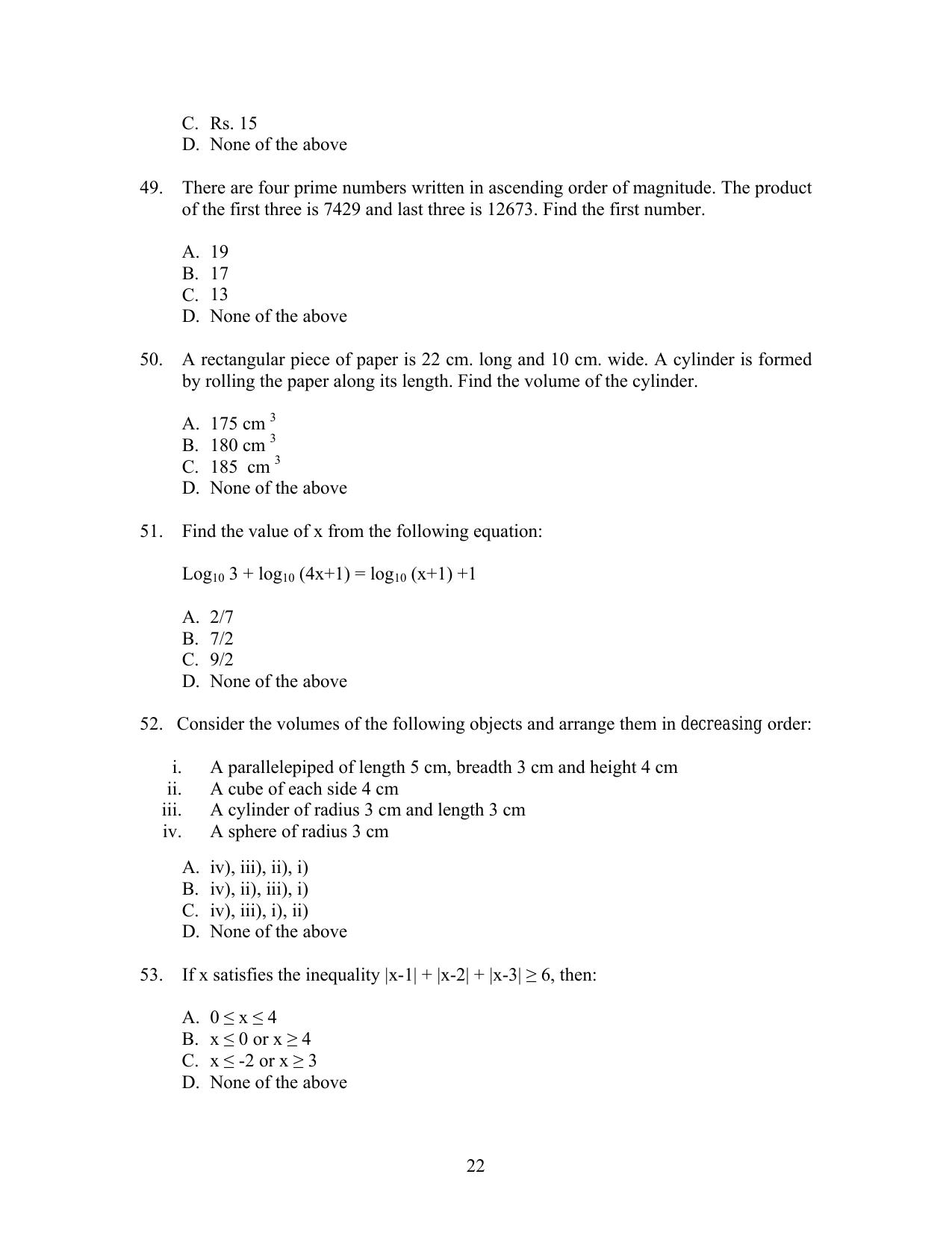 IIFT 2012 Question Paper - Page 22