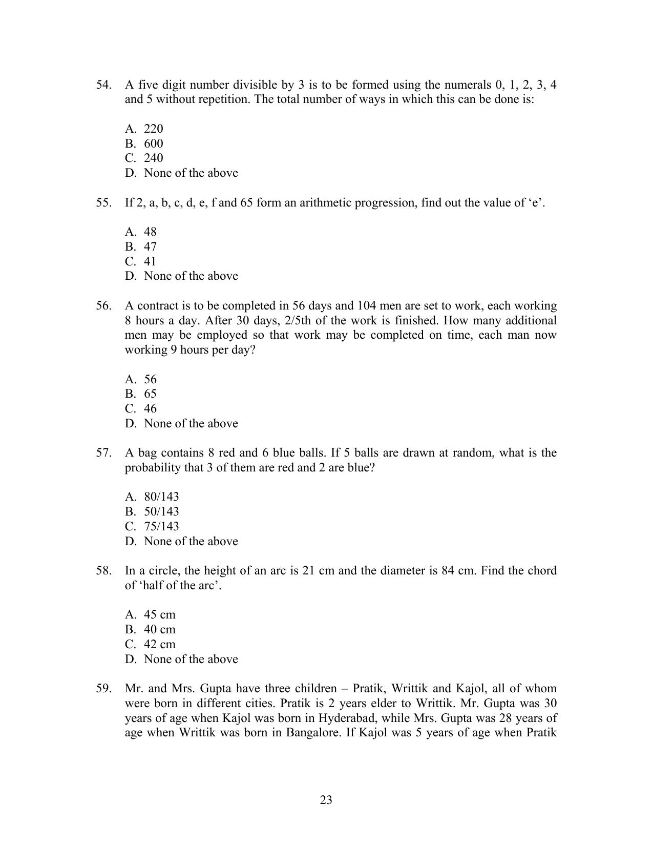 IIFT 2012 Question Paper - Page 23
