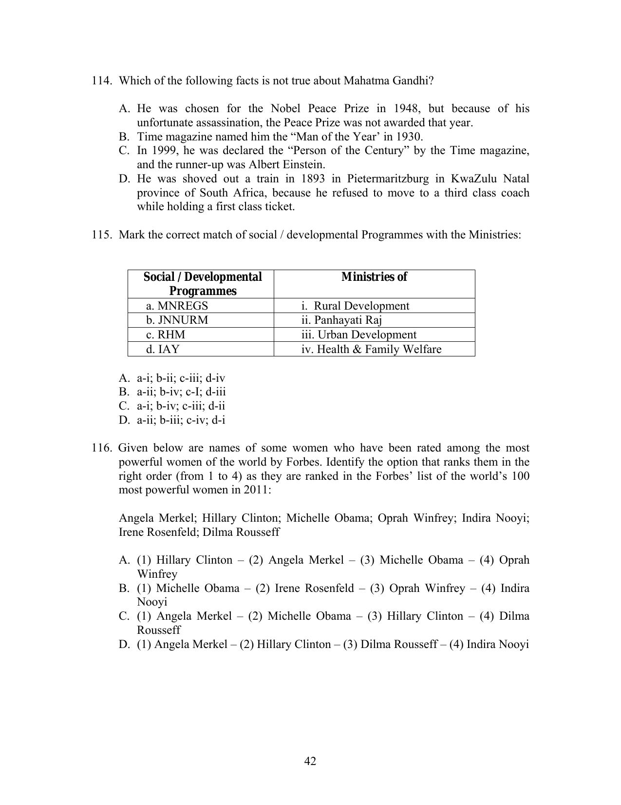 IIFT 2012 Question Paper - Page 42