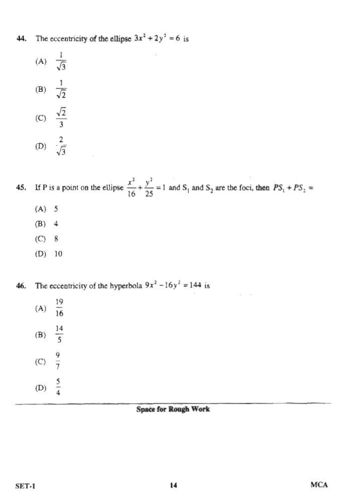 OJEE 2013 MCA Set 1 Question Paper - Page 12