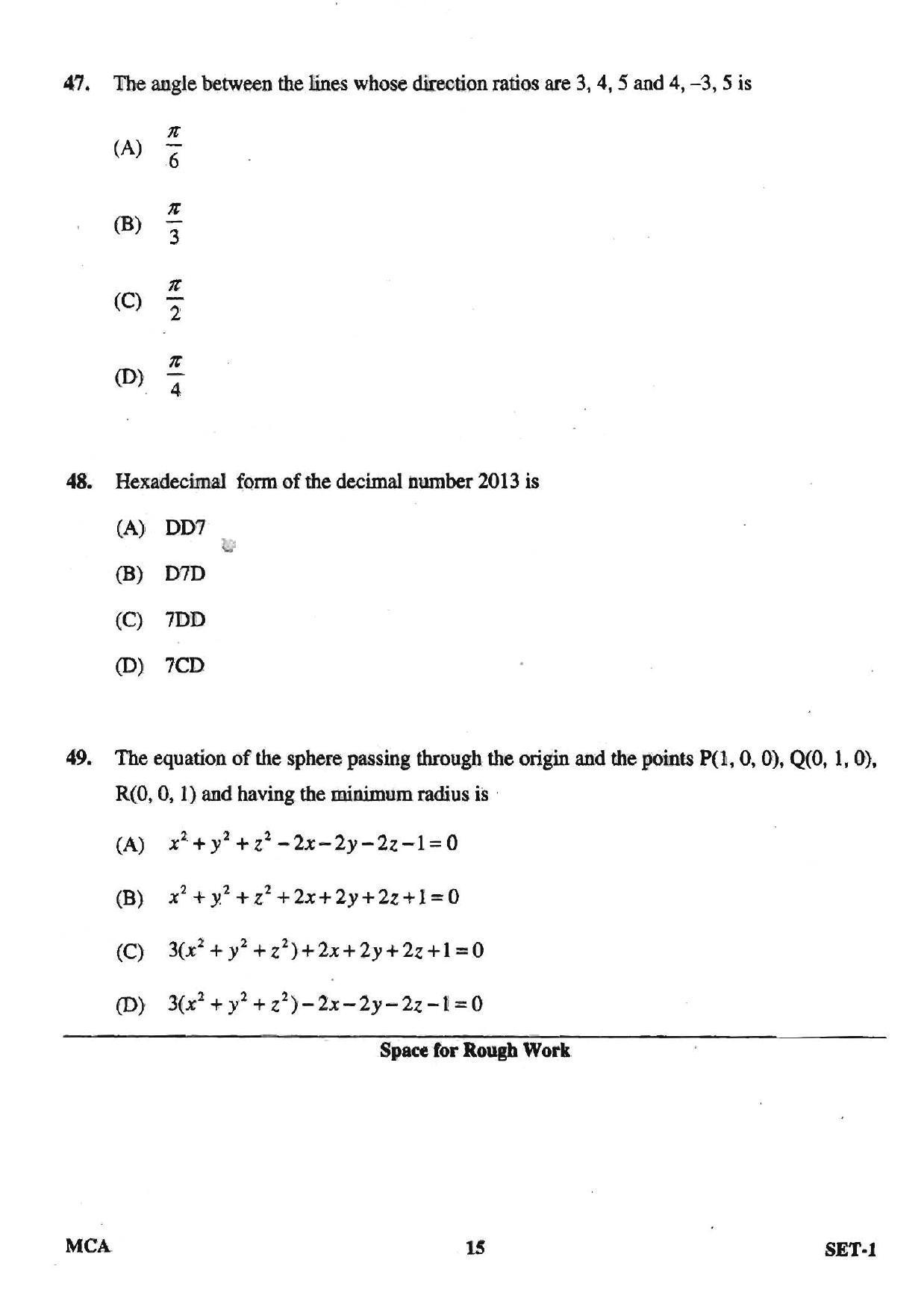 OJEE 2013 MCA Set 1 Question Paper - Page 13