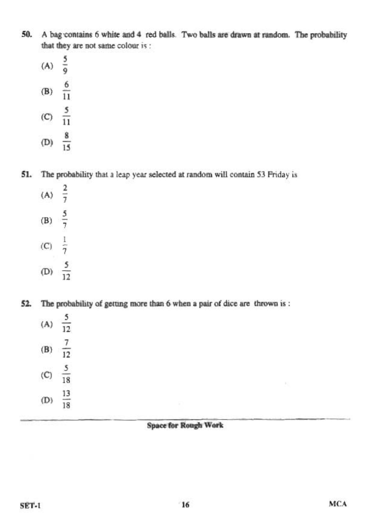 OJEE 2013 MCA Set 1 Question Paper - Page 14