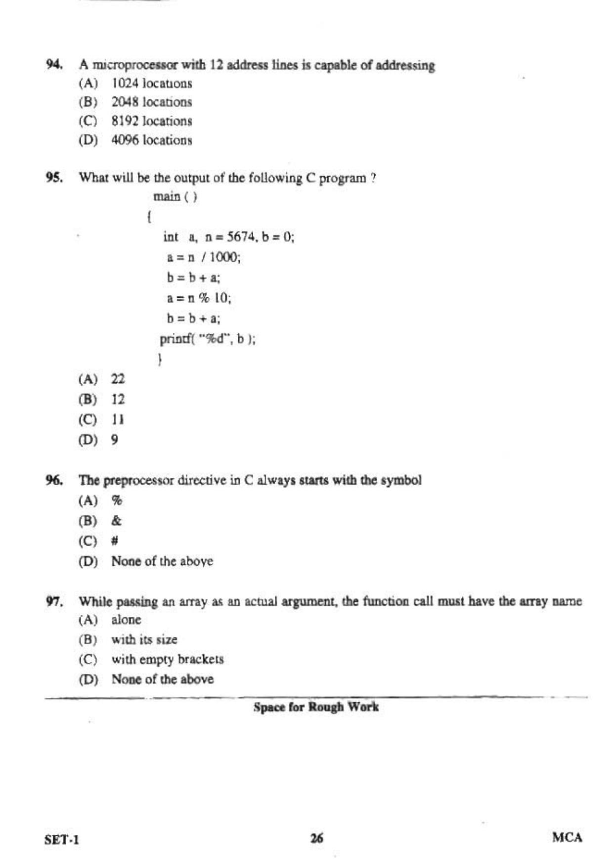 OJEE 2013 MCA Set 1 Question Paper - Page 24