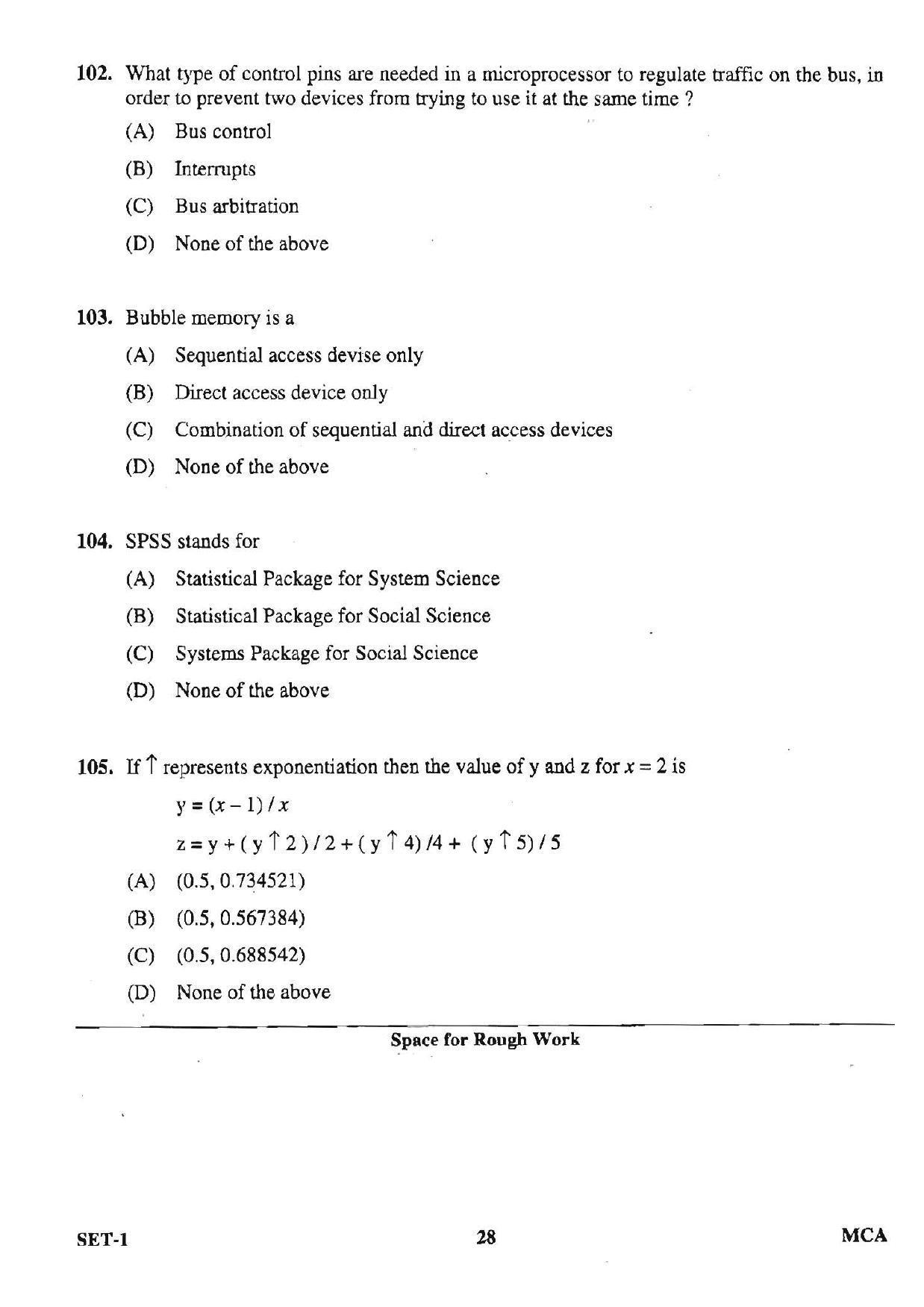 OJEE 2013 MCA Set 1 Question Paper - Page 26
