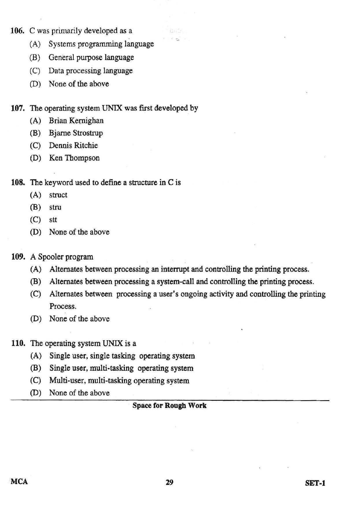 OJEE 2013 MCA Set 1 Question Paper - Page 27