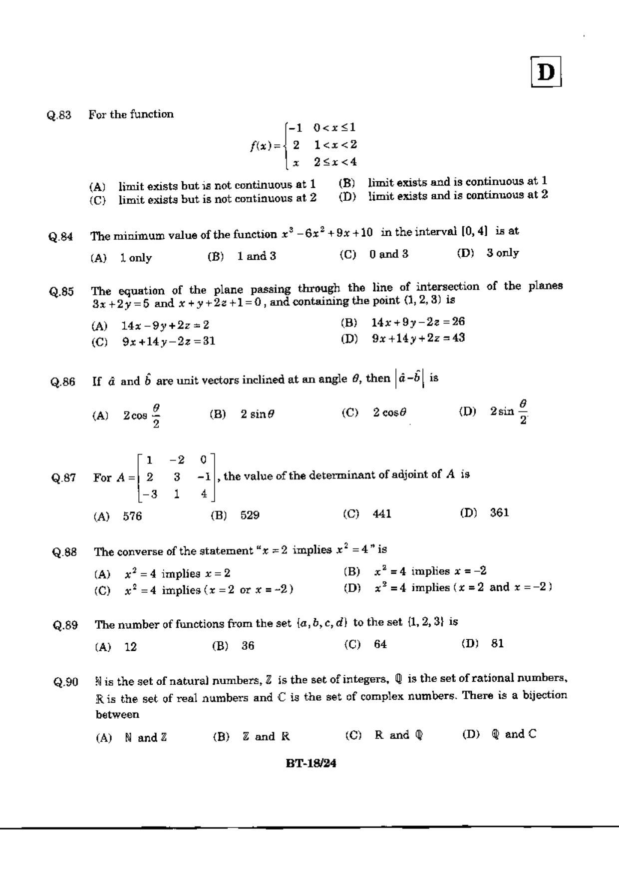 JAM 2010: BT Question Paper - Page 20