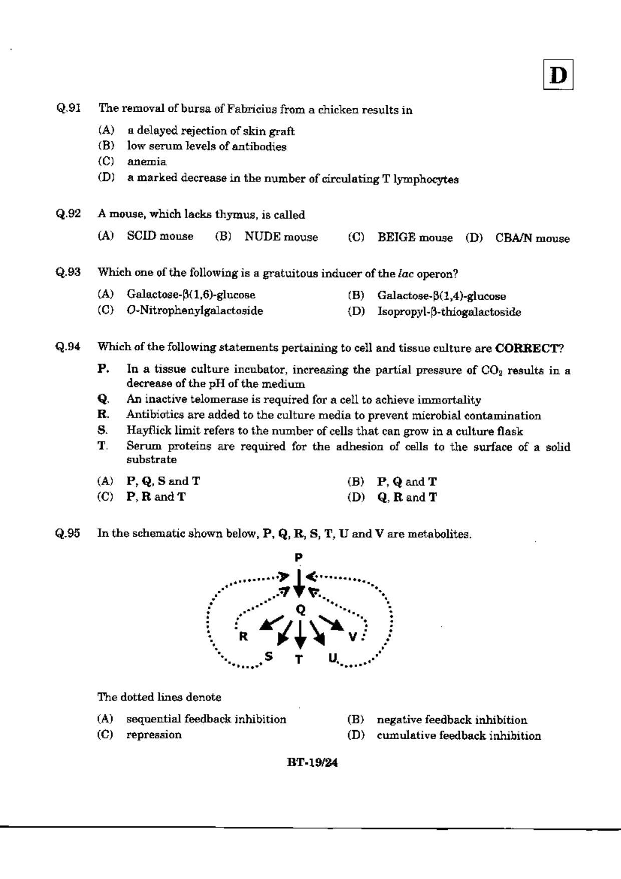 JAM 2010 BT Question Paper IndCareer Docs