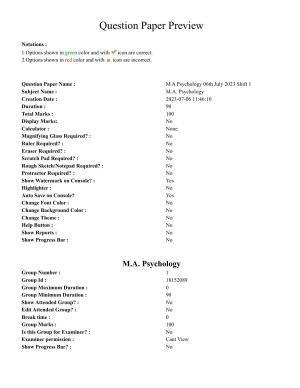 TS CPGET 2023 M A Psychology (Shift 1) Question Paper with Answer Key