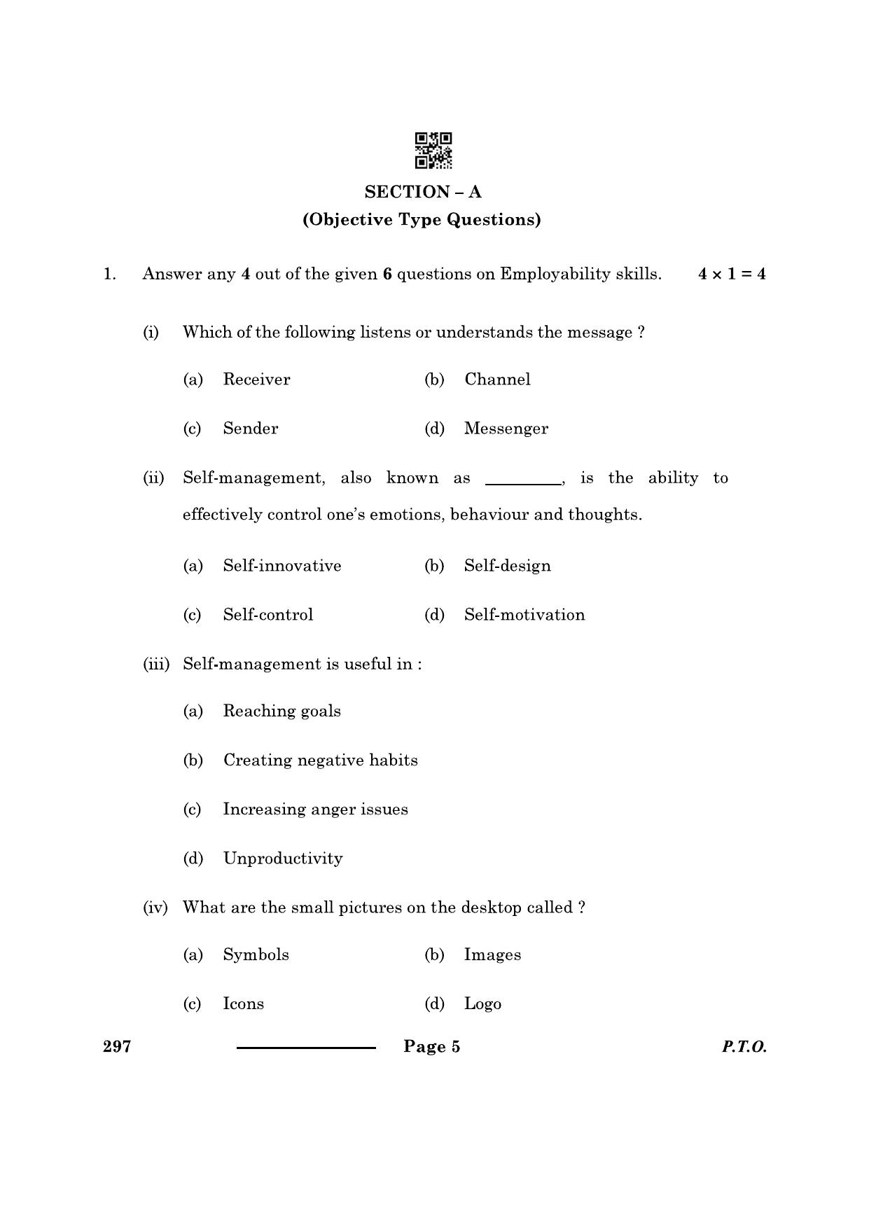 CBSE Class 10 Front Office Operation 2024 Question Paper - Page 5