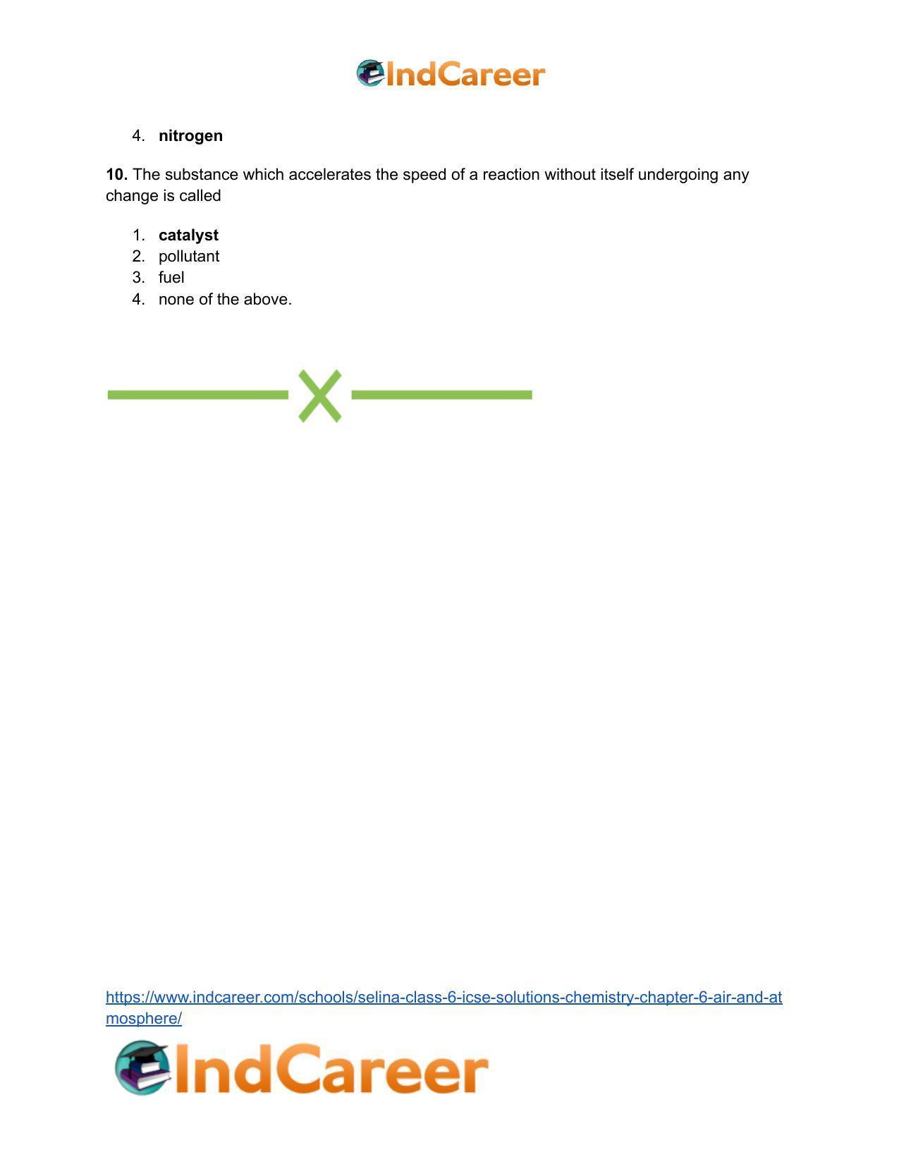Selina Class 6 ICSE Solutions Chemistry : Chapter 6- Air and Atmosphere - Page 16