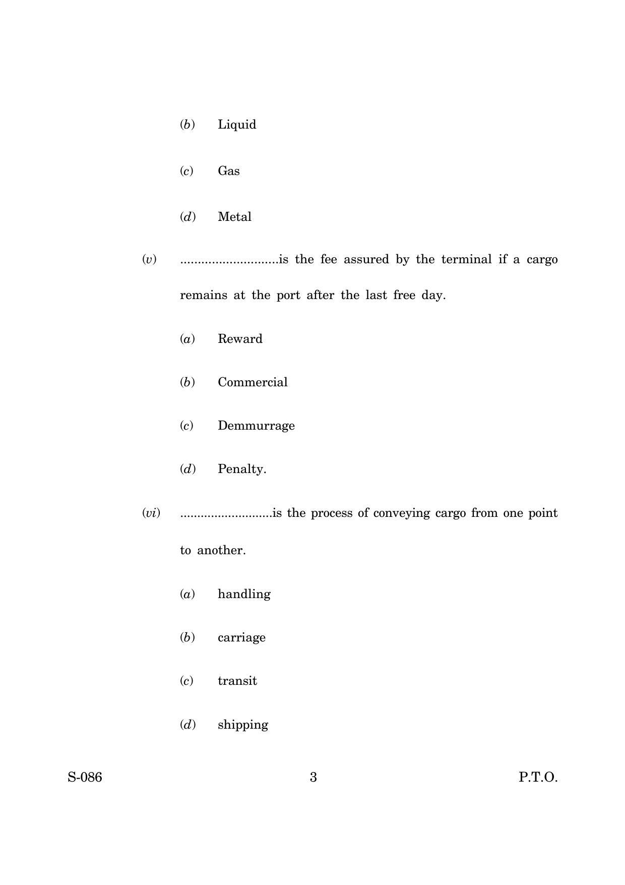 Goa Board Class 10 Logistic  (March 2019.) Question Paper - Page 3