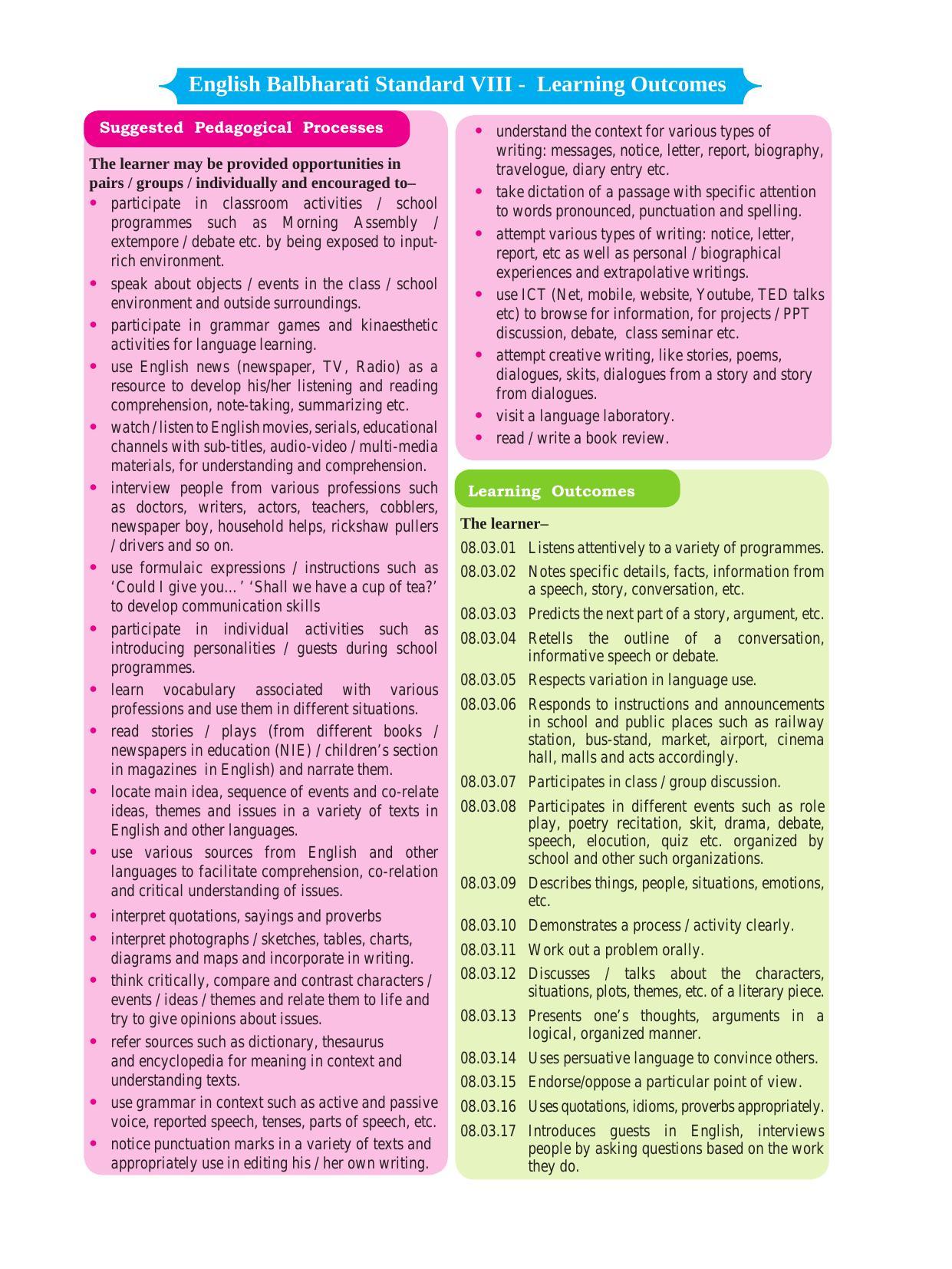 Maharashtra Board Class 8 English Textbook - Page 8