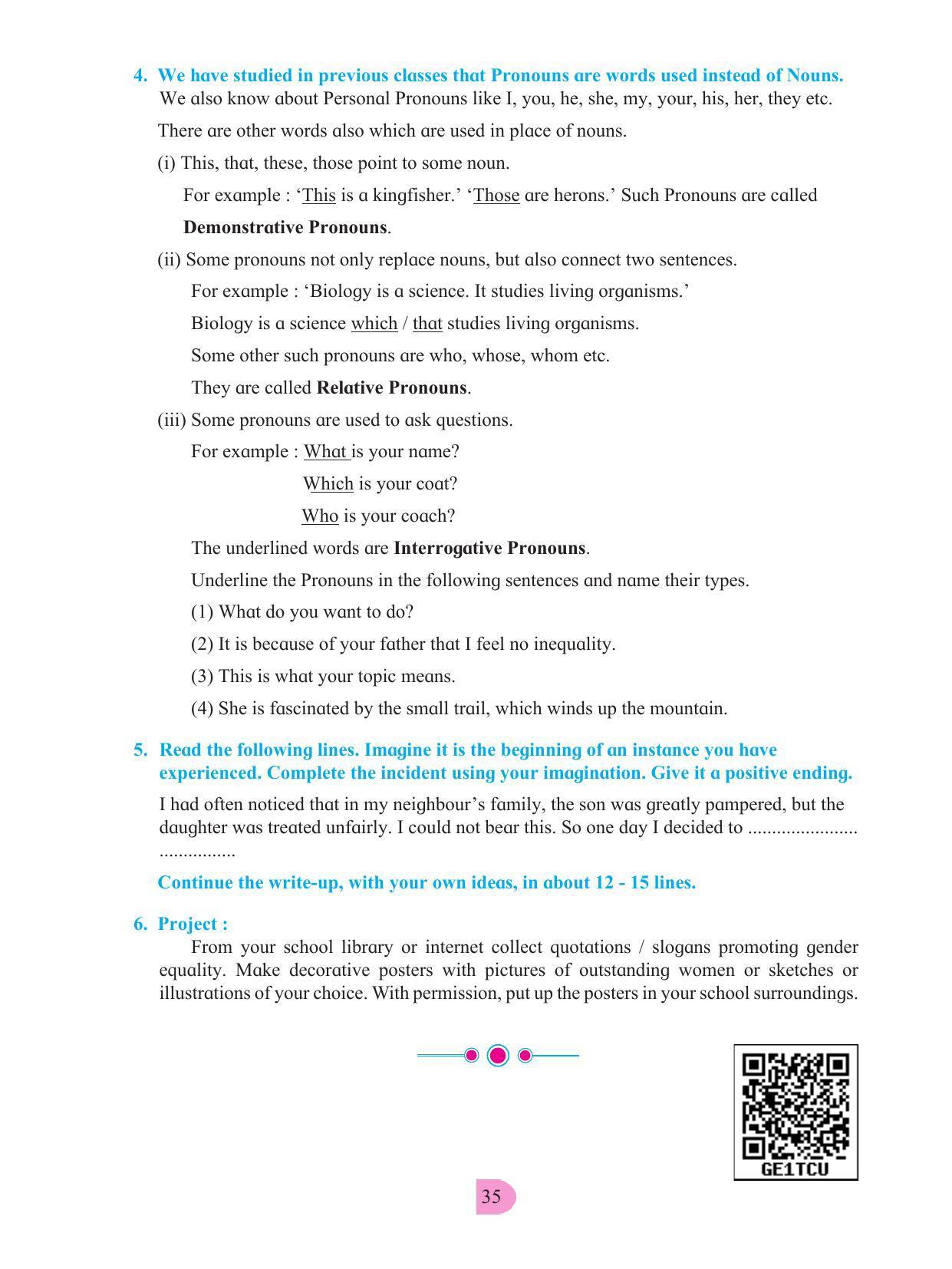 Maharashtra Board Class 8 English Textbook - Page 45