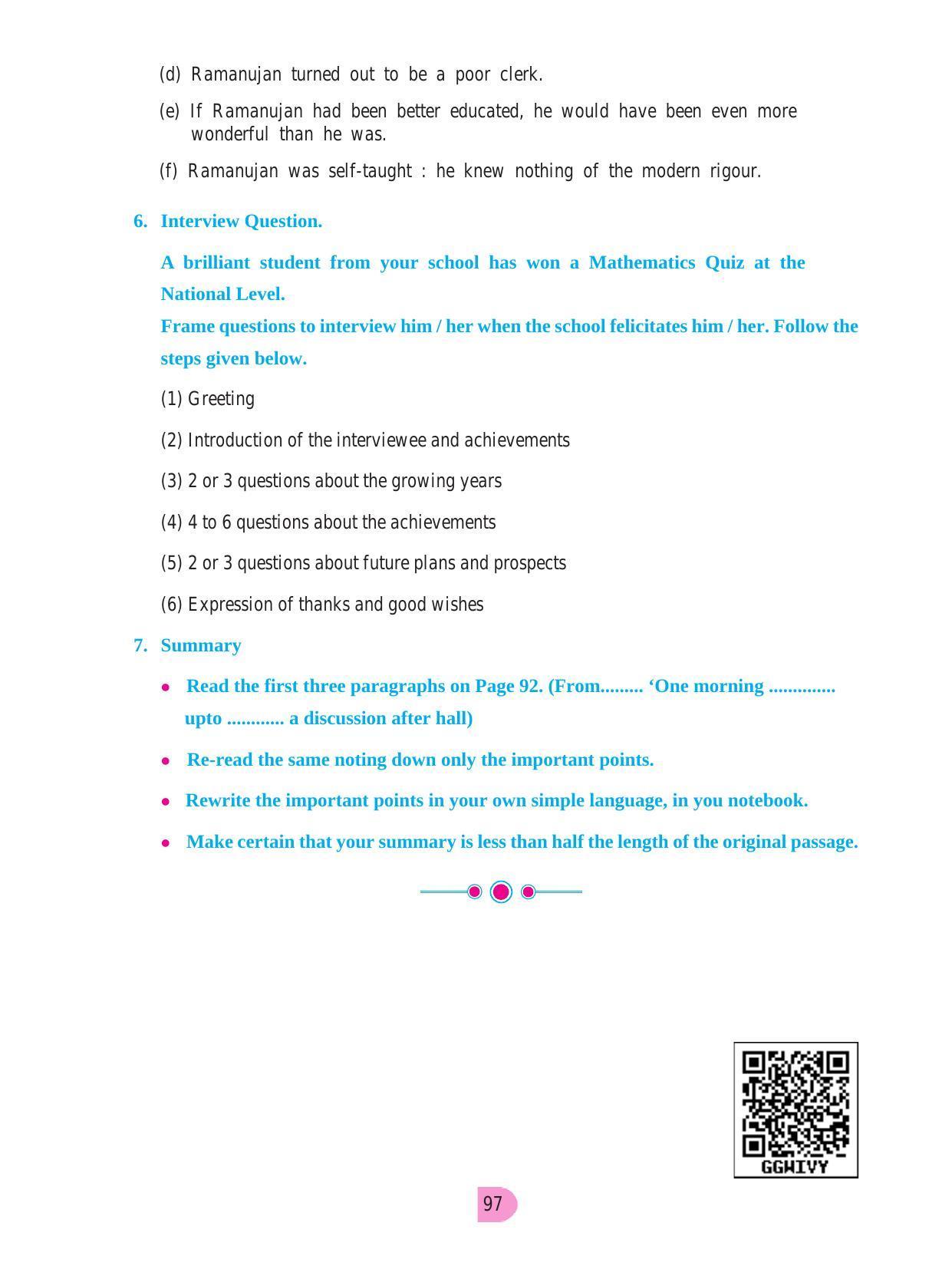 Maharashtra Board Class 8 English Textbook - Page 107