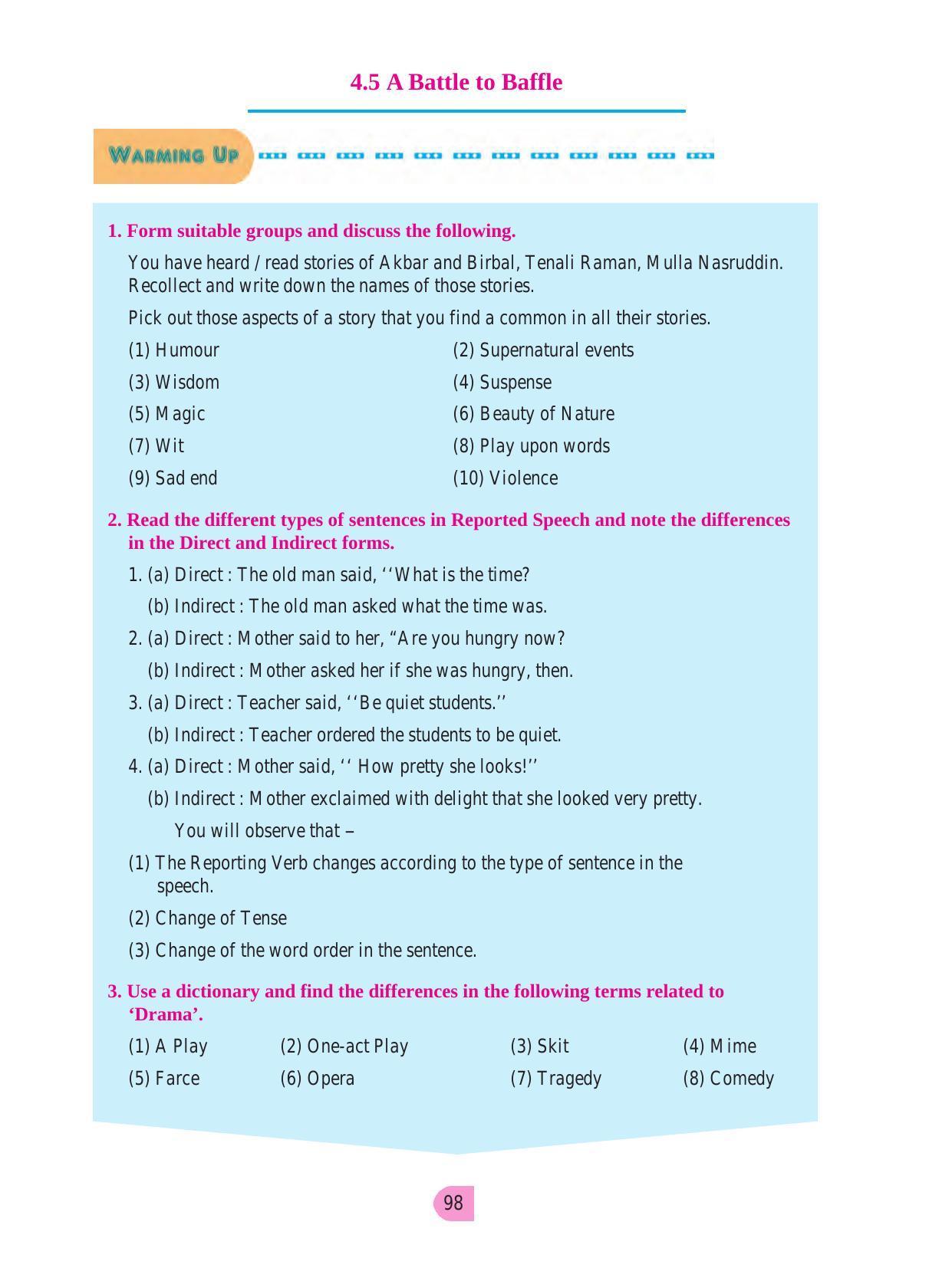 Maharashtra Board Class 8 English Textbook - Page 108