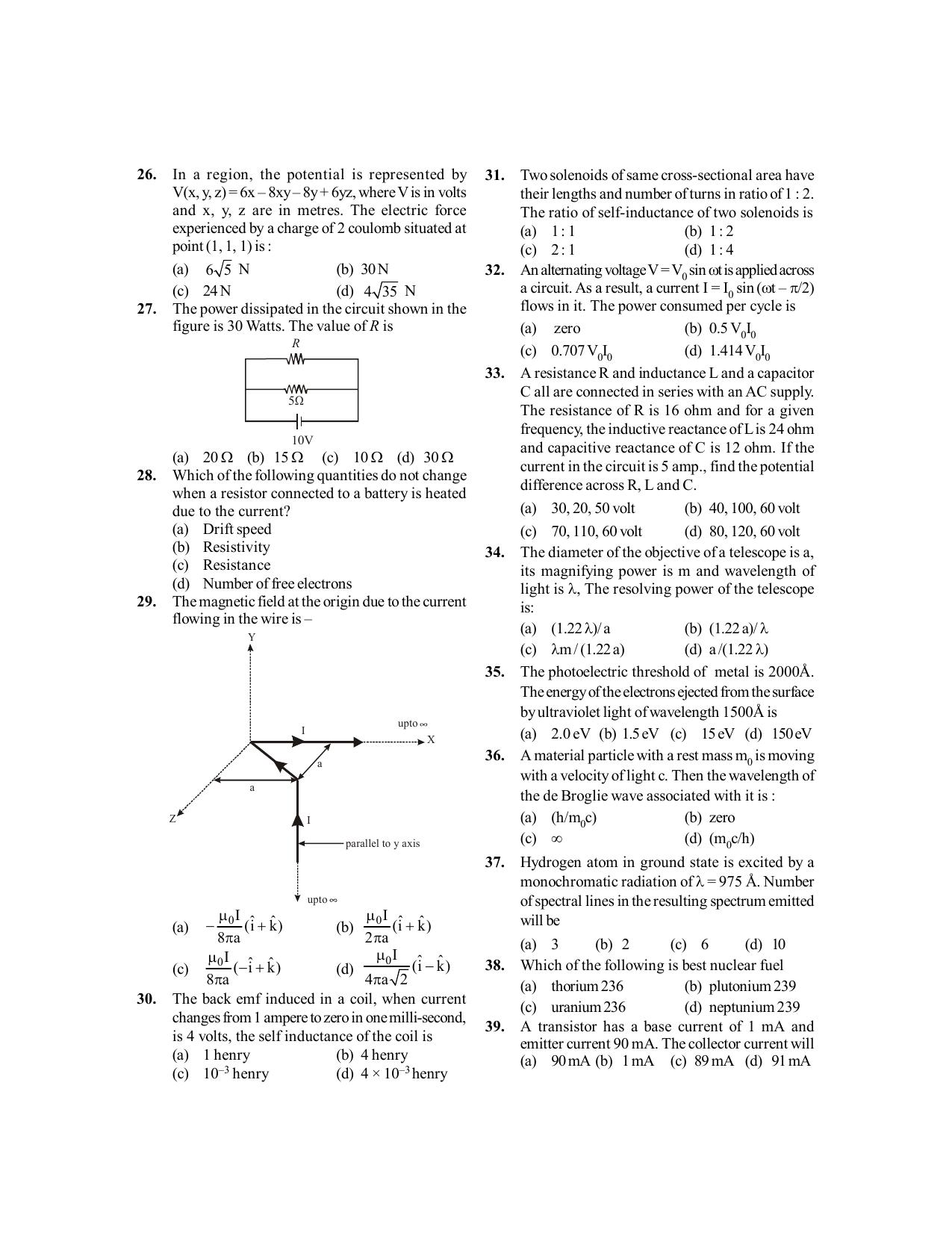 BITSAT 2010 Question Paper - Page 3