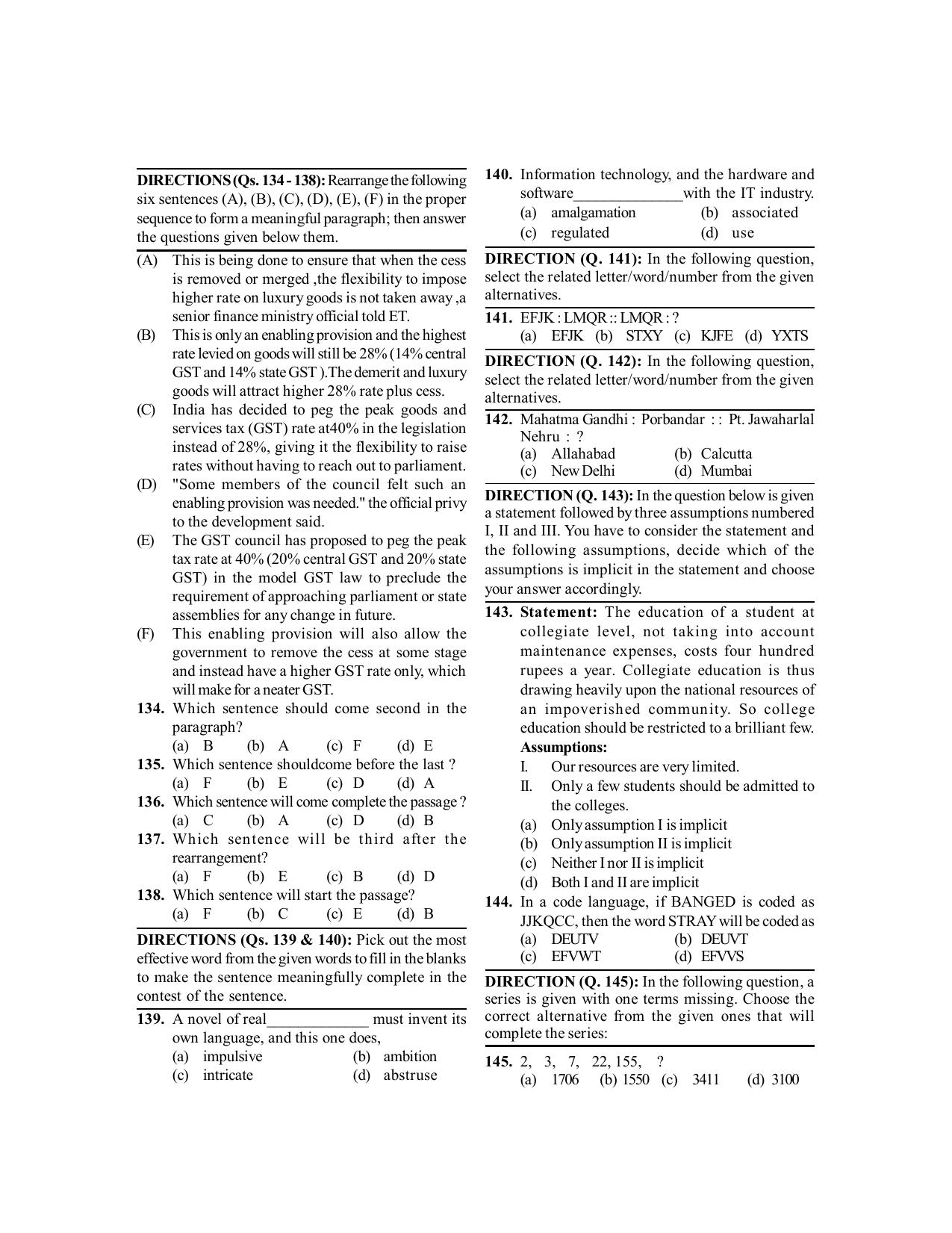 BITSAT 2010 Question Paper - Page 10