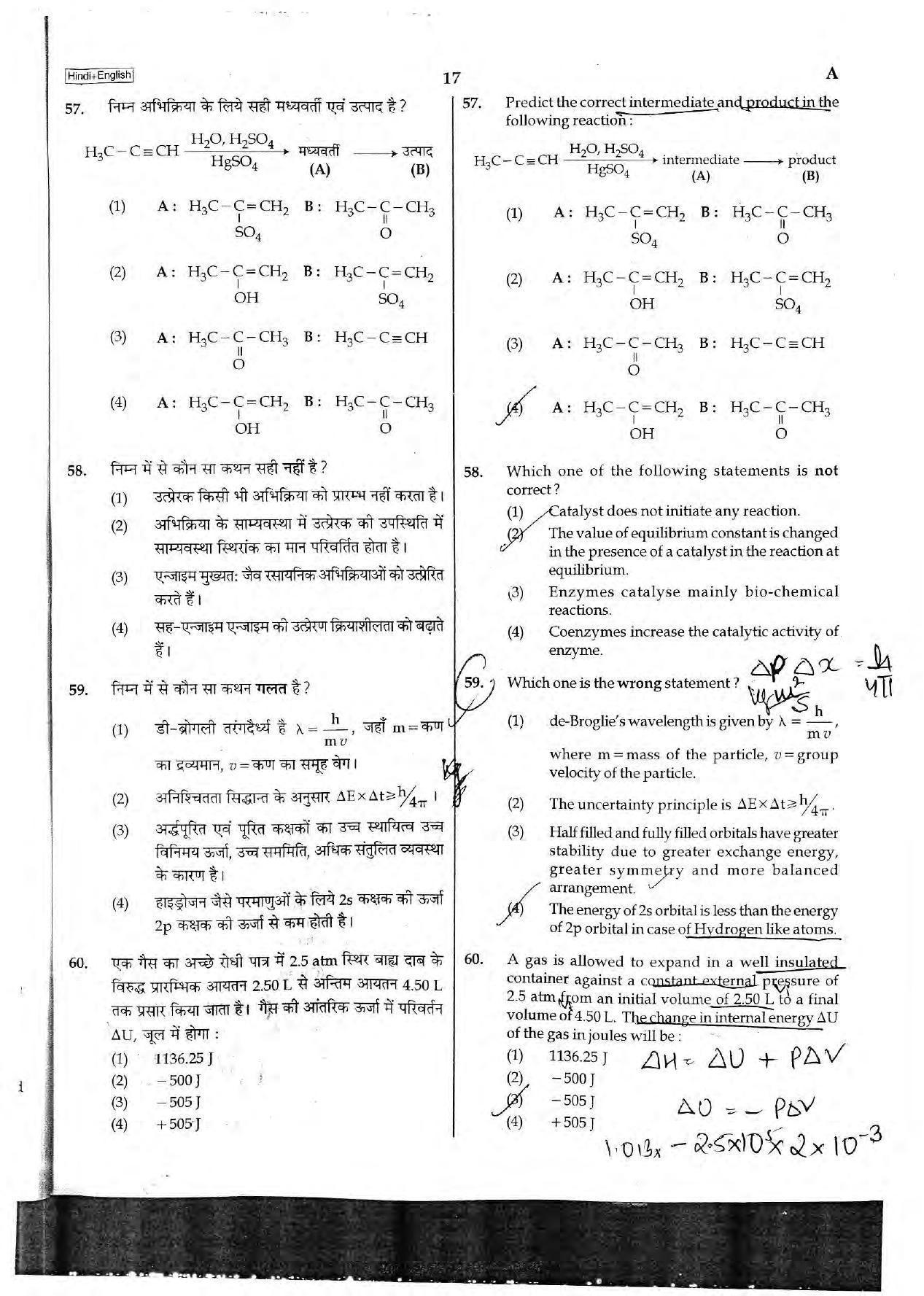 NEET Code A 2017 Question Paper - Page 17