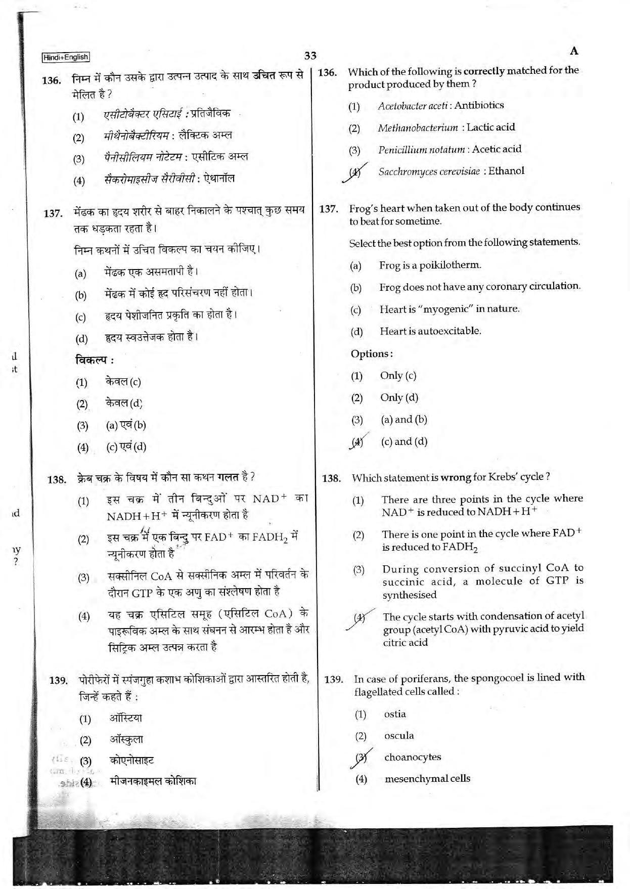 NEET Code A 2017 Question Paper - Page 33
