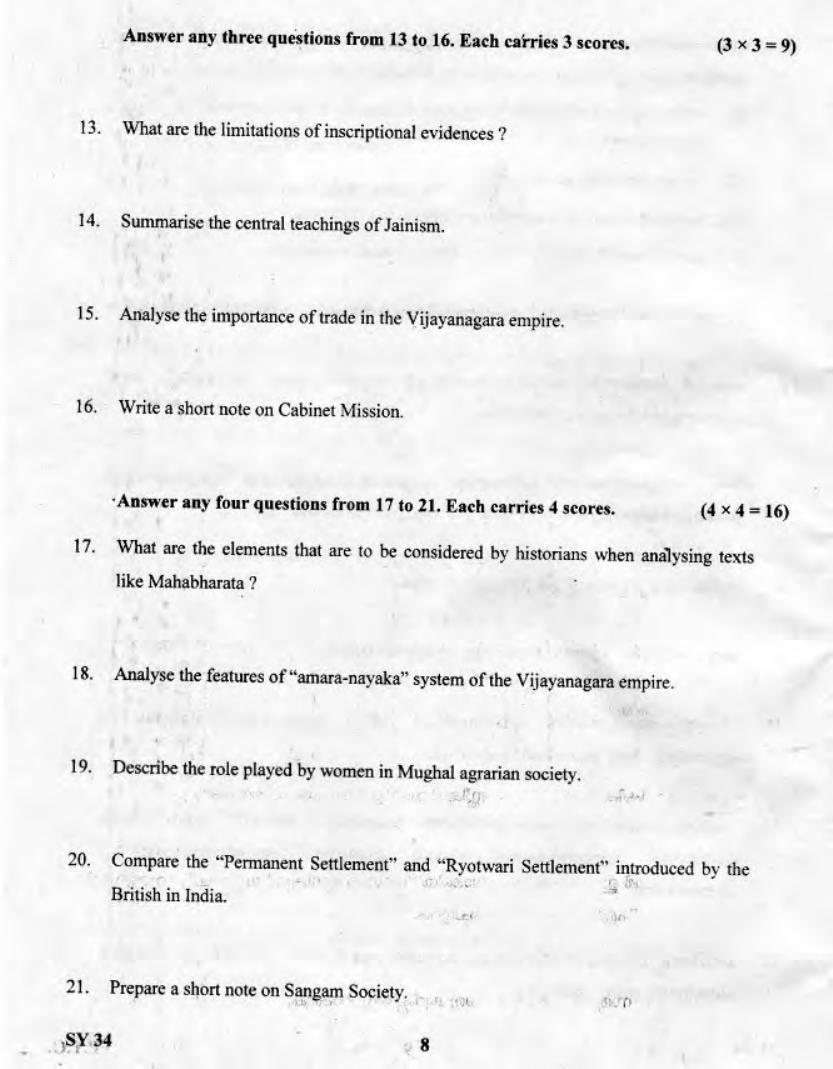 Kerala Plus Two 2019 History Question Paper - Page 7