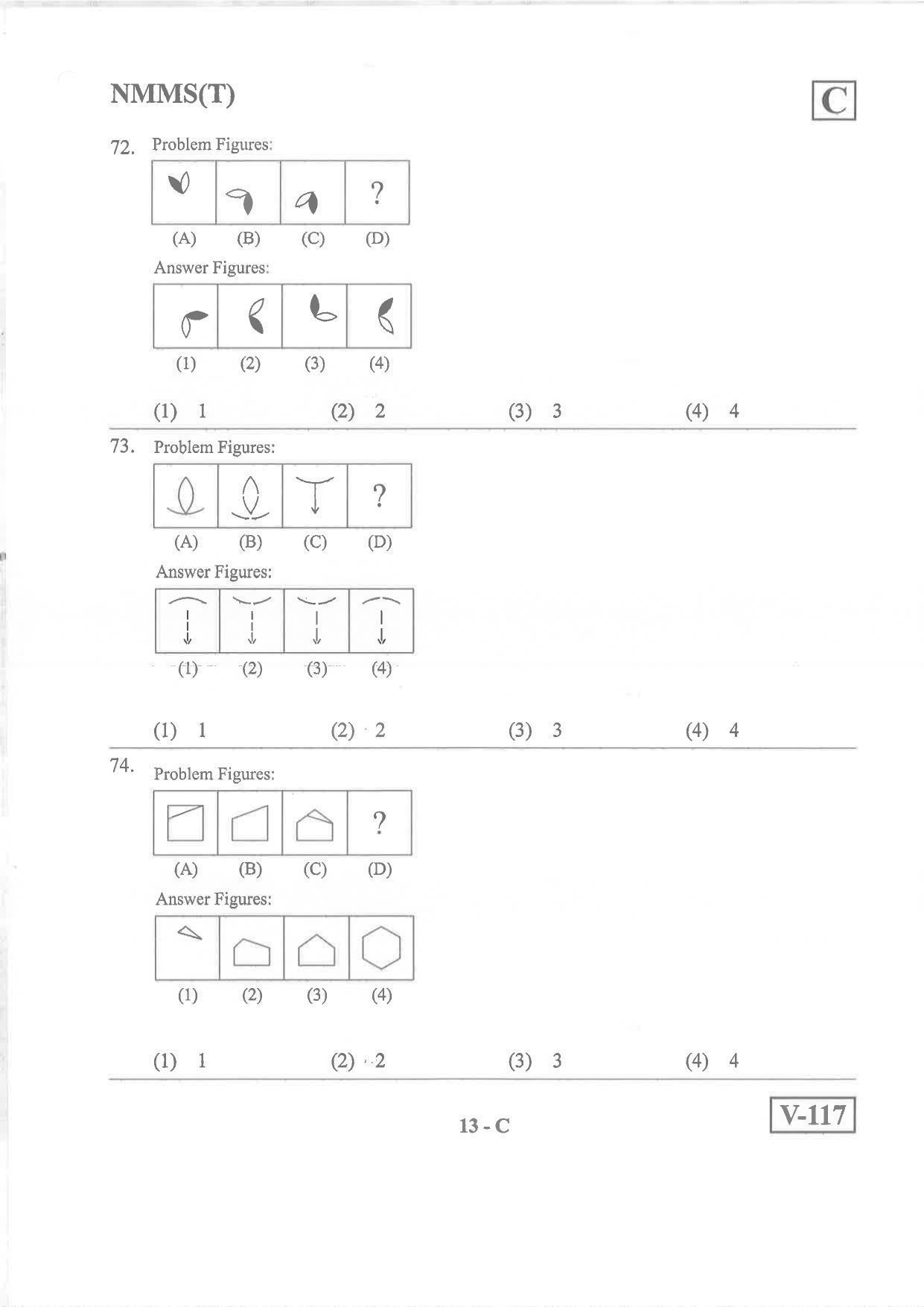 Telugu Medium Nov 2019 (Set C) Class 8 Andhra Pradesh NMMS Question Papers - Page 13