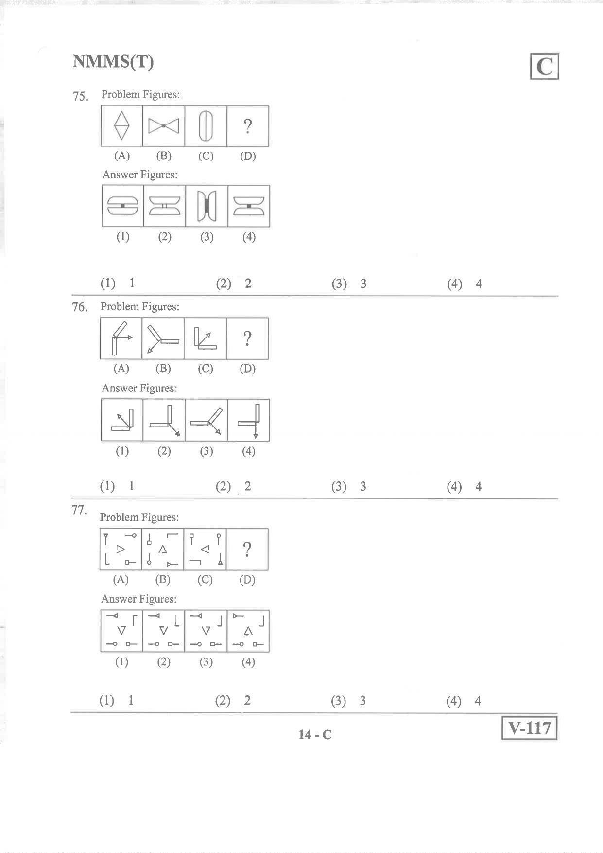 Telugu Medium Nov 2019 (Set C) Class 8 Andhra Pradesh NMMS Question Papers - Page 14