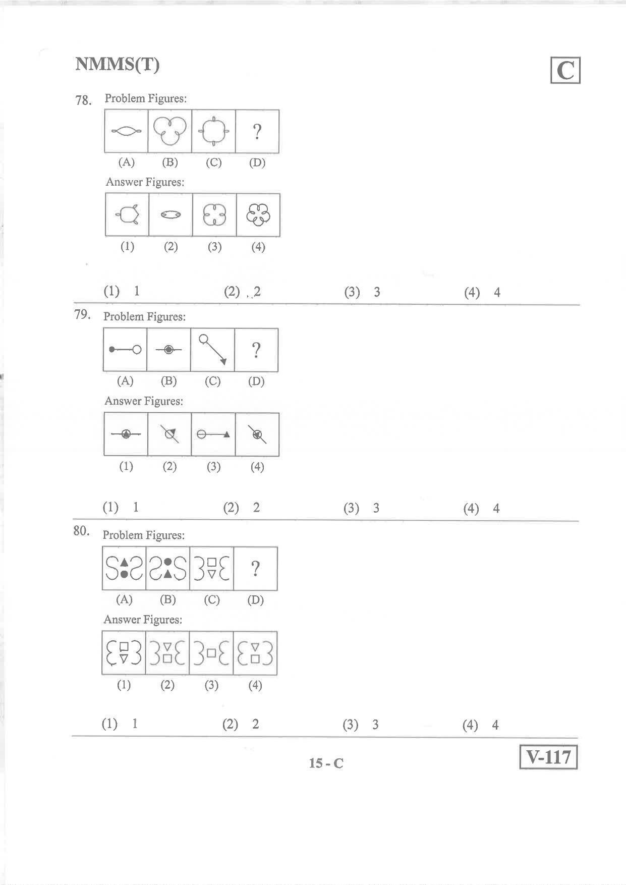 Telugu Medium Nov 2019 (Set C) Class 8 Andhra Pradesh NMMS Question Papers - Page 15