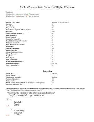 AP PGCET 7th Sep 2022 Education Question Paper with Answer Key Shift 3