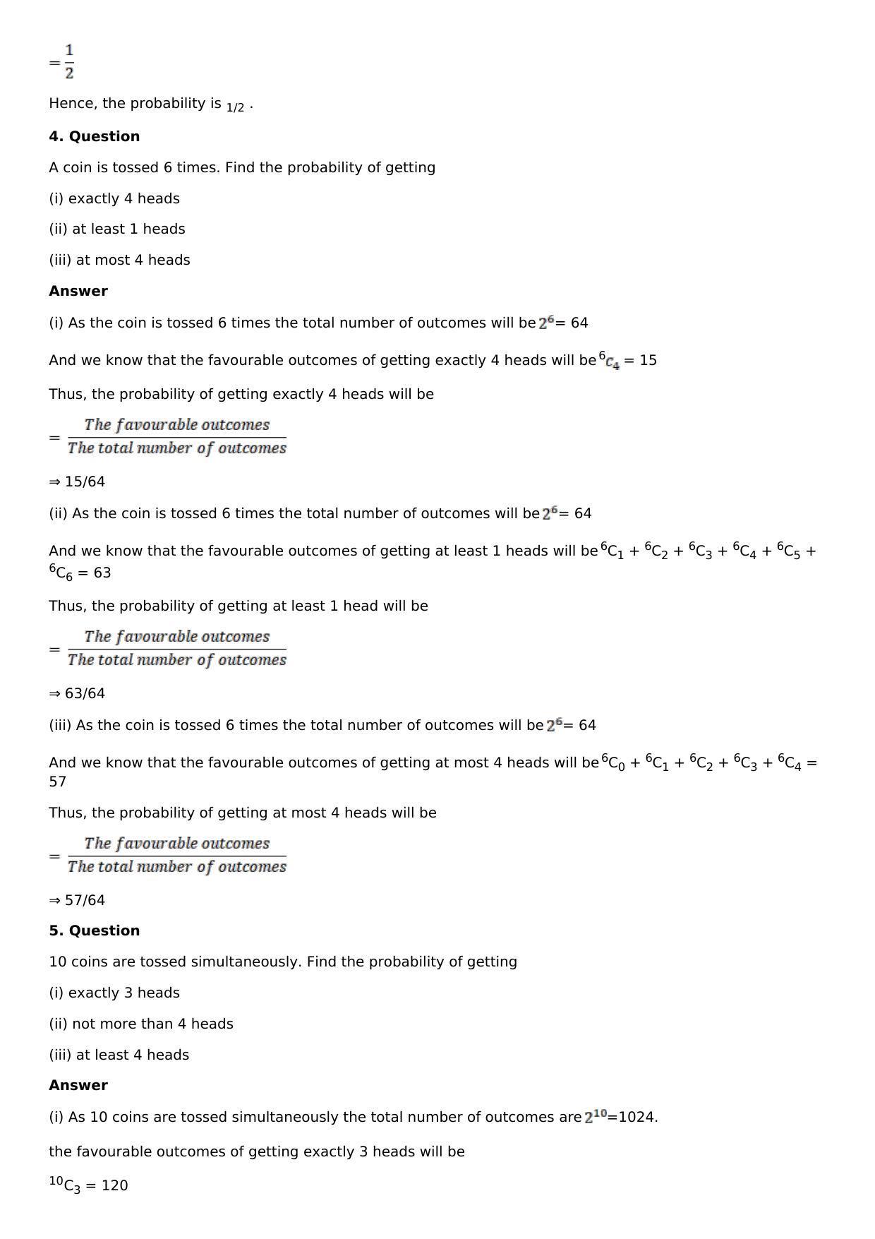 Chapter 32: Binomial Distribution Solutions: RS Aggarwal Class 12 Solutions  - Page 2