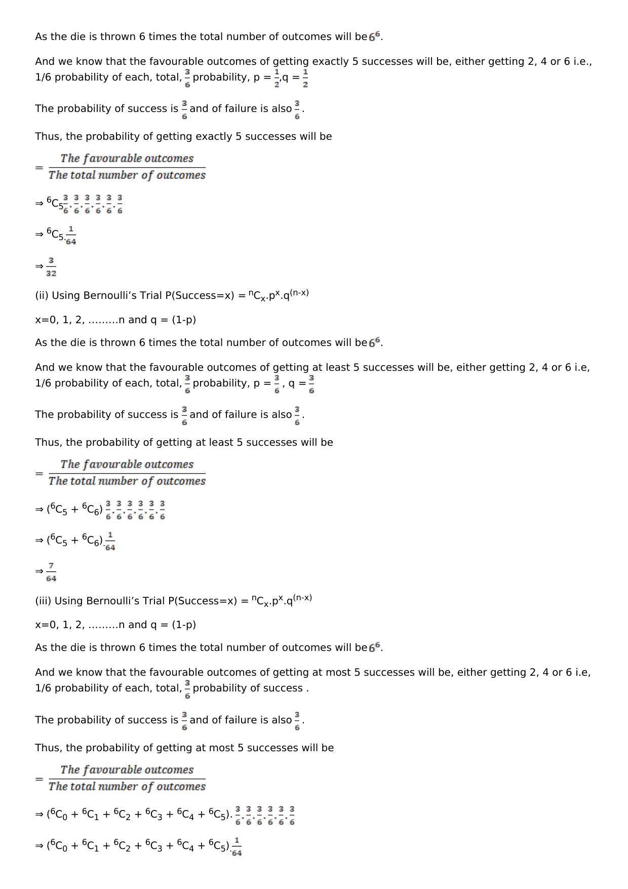 Chapter 32: Binomial Distribution Solutions: RS Aggarwal Class 12 Solutions  - Page 4