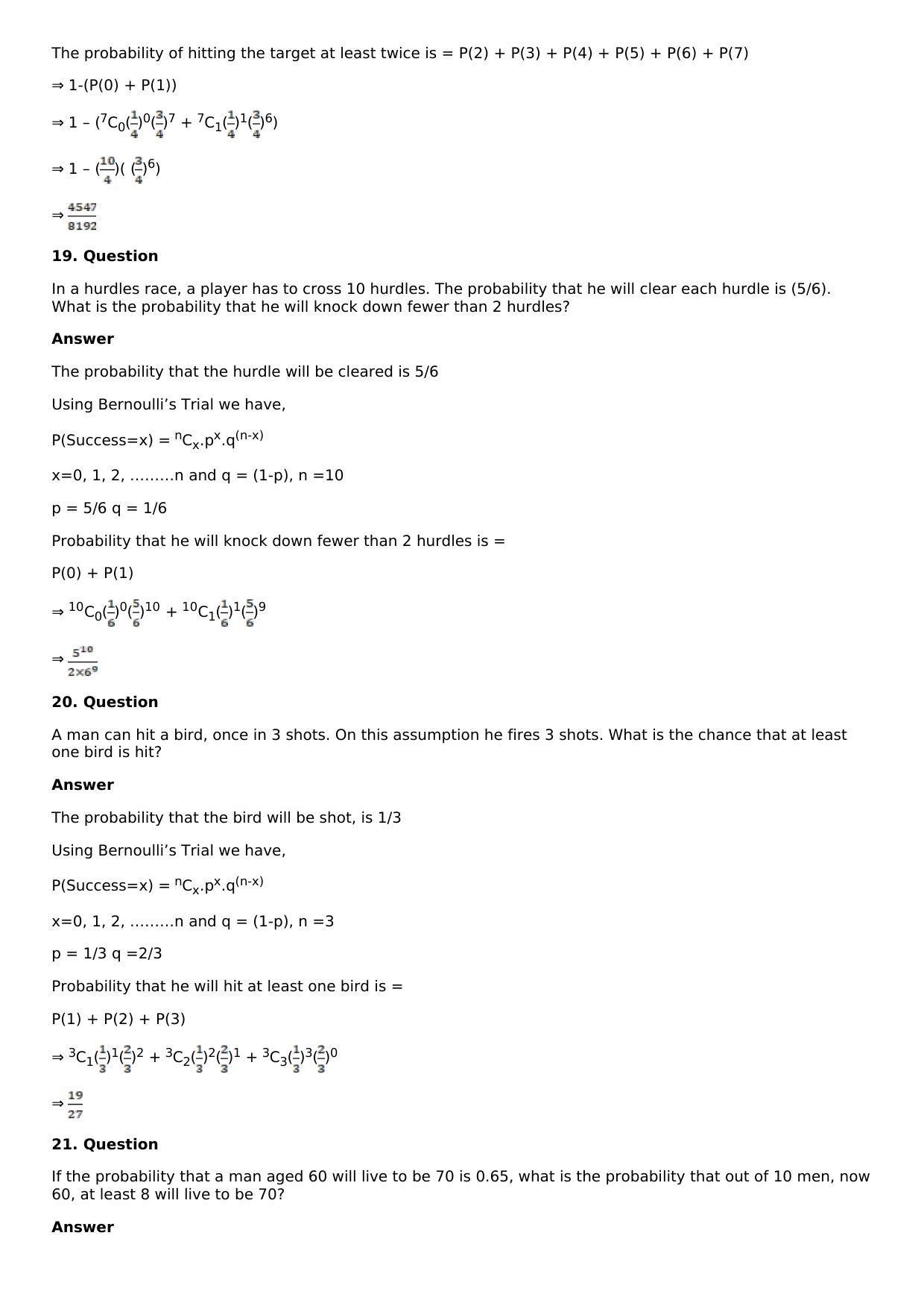 Chapter 32: Binomial Distribution Solutions: RS Aggarwal Class 12 Solutions  - Page 12