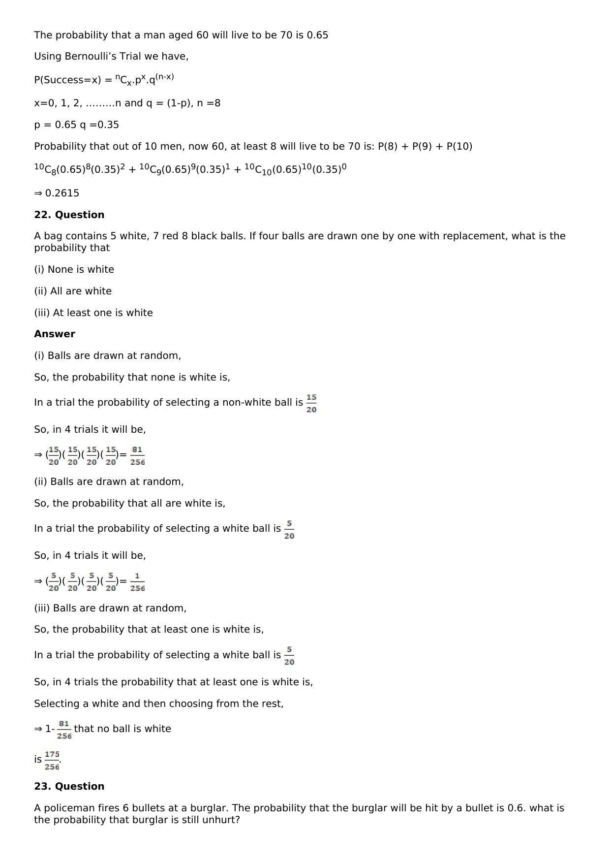 Chapter 32: Binomial Distribution Solutions: RS Aggarwal Class 12 Solutions  - Page 13