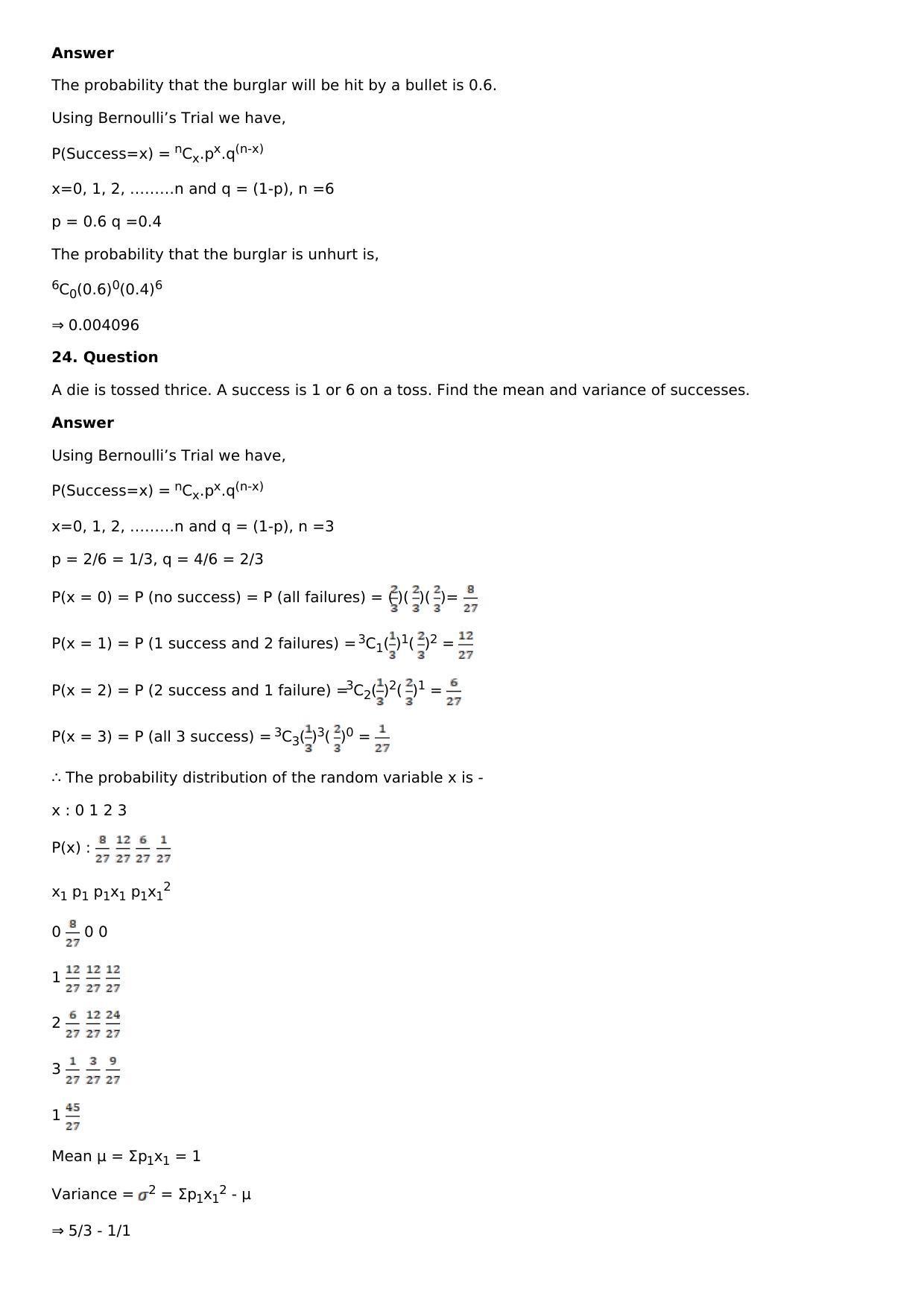 Chapter 32: Binomial Distribution Solutions: RS Aggarwal Class 12 Solutions  - Page 14