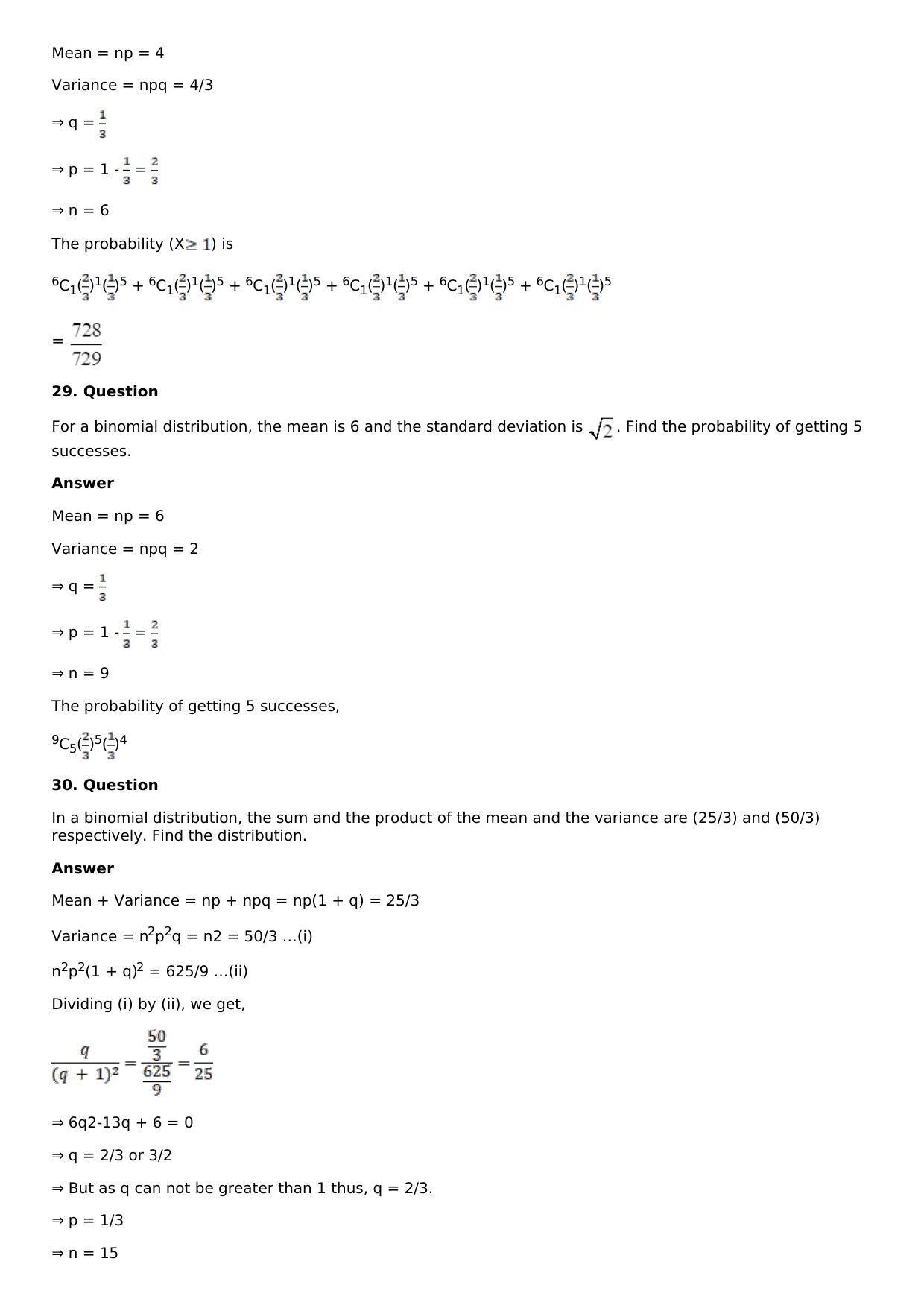 Chapter 32: Binomial Distribution Solutions: RS Aggarwal Class 12 Solutions  - Page 16