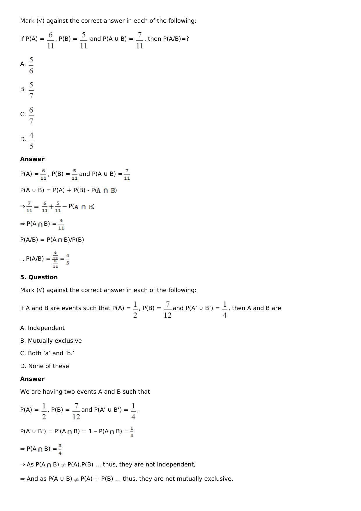 Chapter 32: Binomial Distribution Solutions: RS Aggarwal Class 12 Solutions  - Page 19