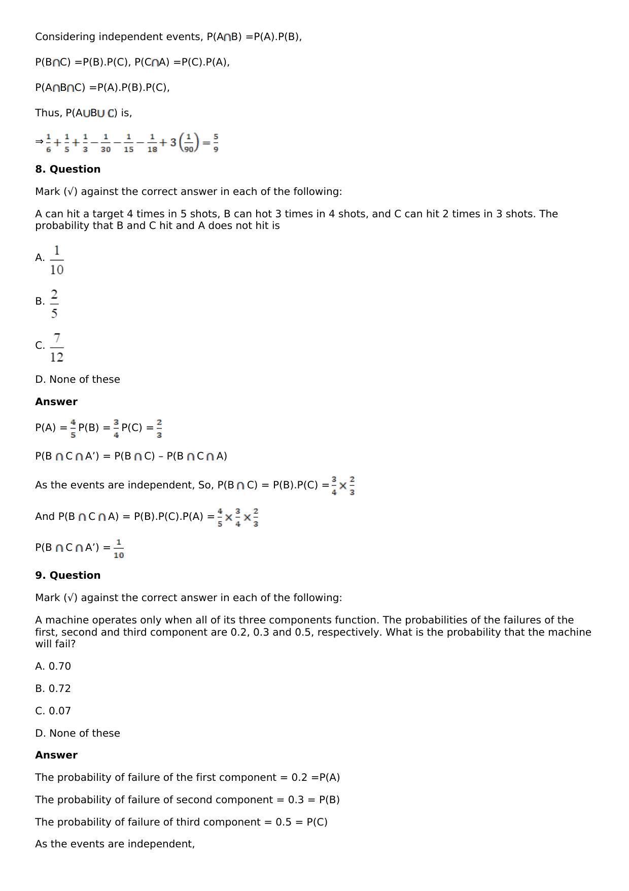 Chapter 32: Binomial Distribution Solutions: RS Aggarwal Class 12 Solutions  - Page 21