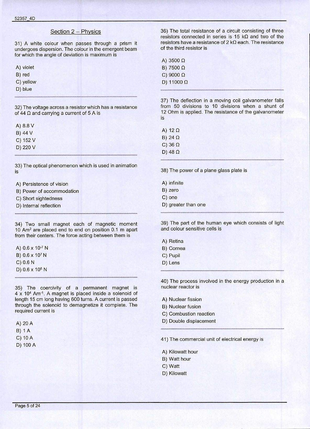 J&K Diploma Polytechnic 2019 Question Paper - Page 5