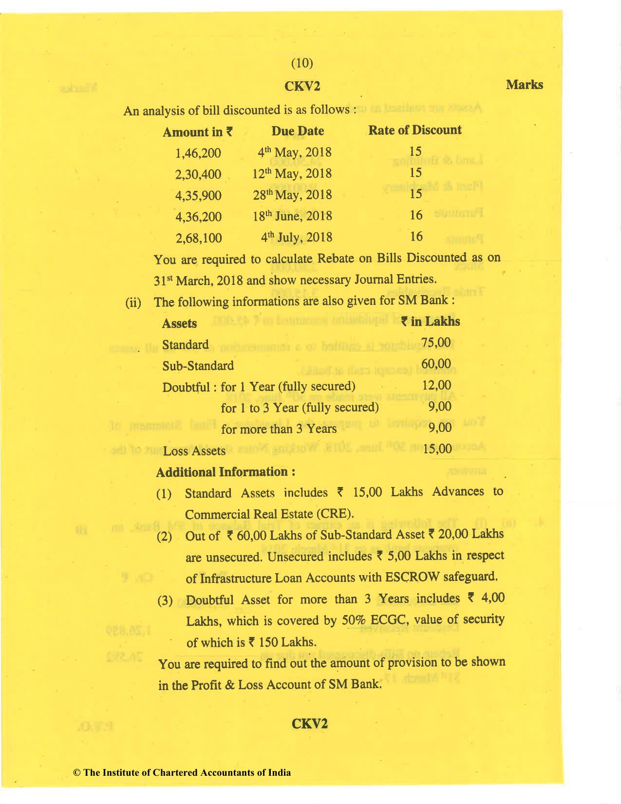 CA Inter May 2019 Question Paper - Paper 5 – Advanced Accounting - Page 10