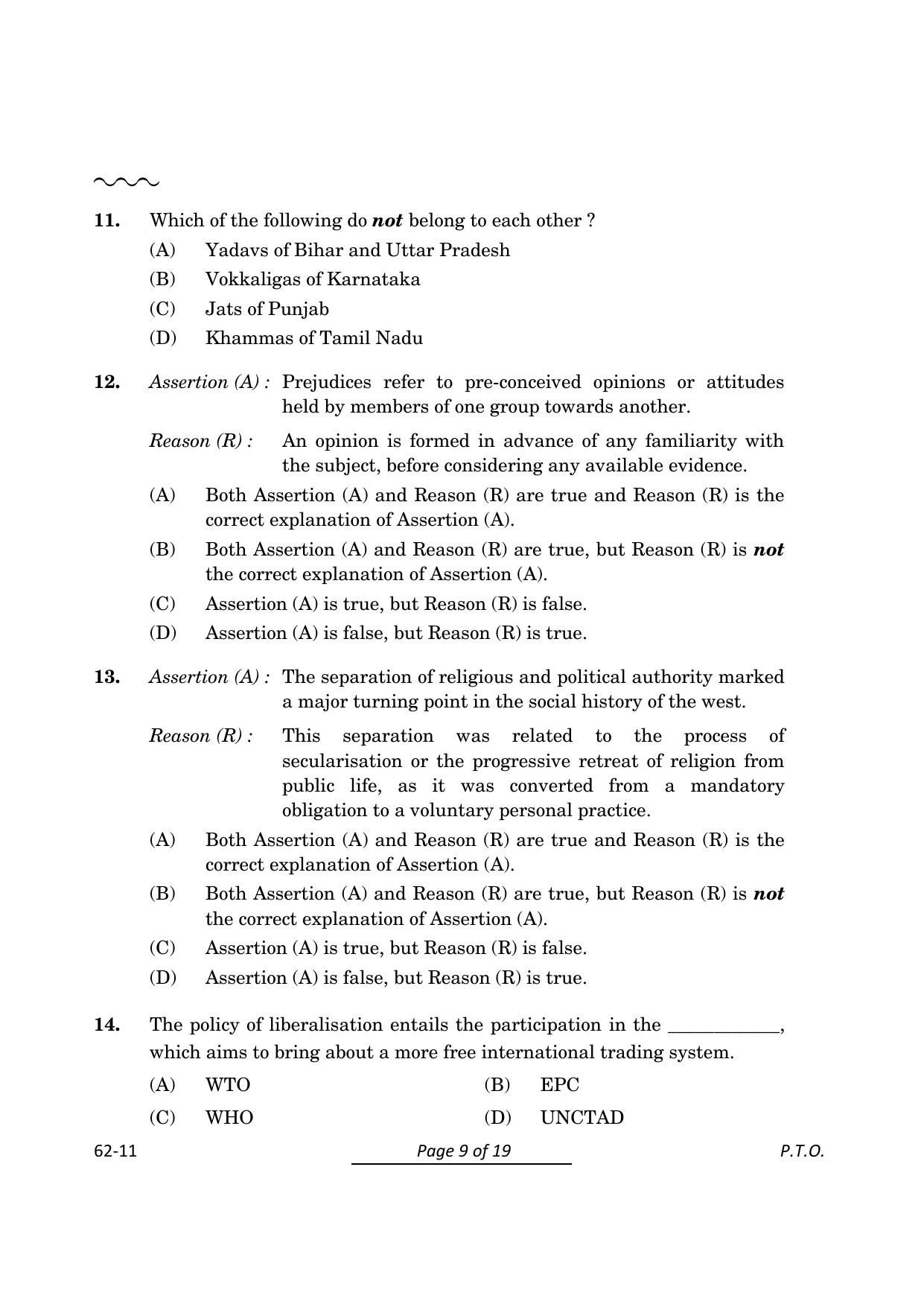 CBSE Class 12 Sociology 2024 Question Paper - Page 9