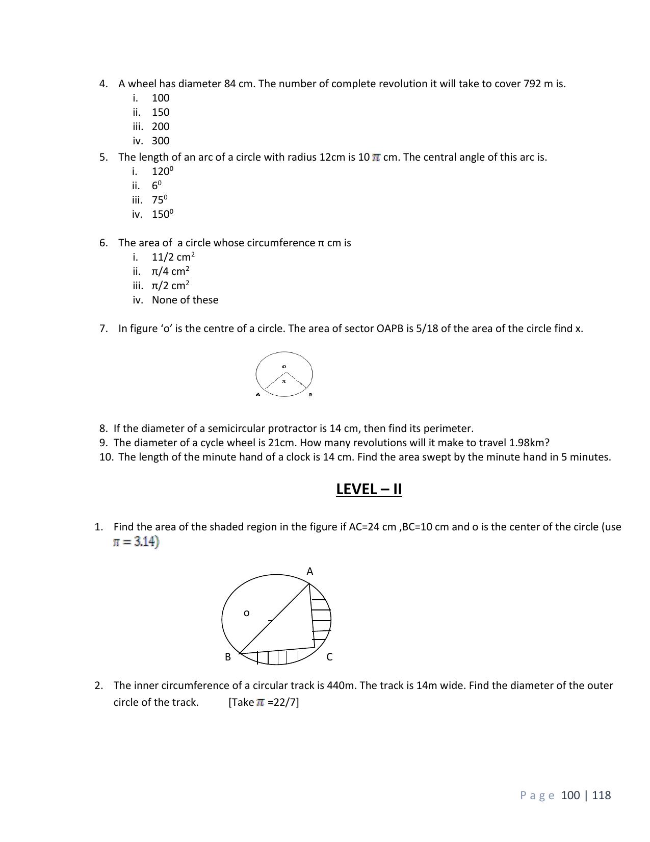 CBSE Worksheets for Class 10 Maths Circles Assignment 6 - Page 3
