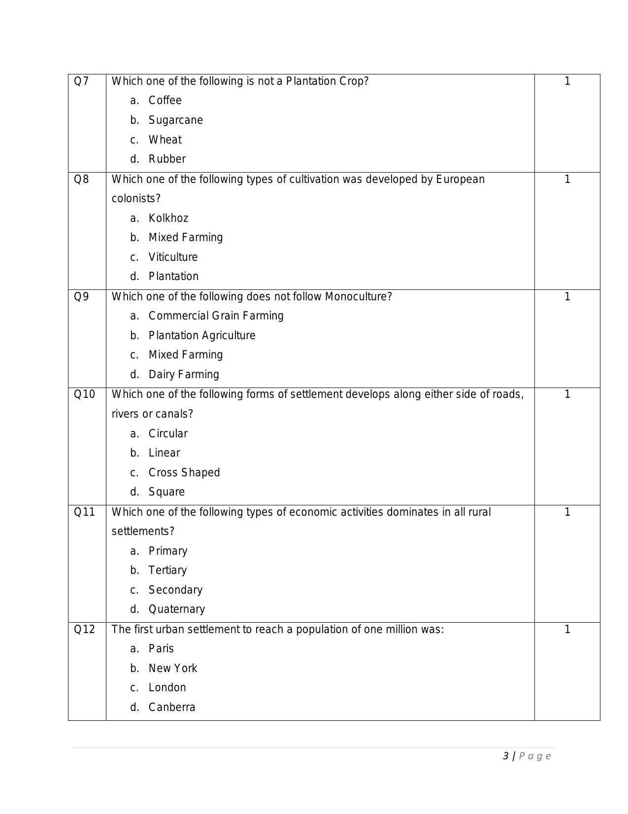 CBSE Class 12 Geography Skill Education-Sample Paper 2019-20 - Page 3