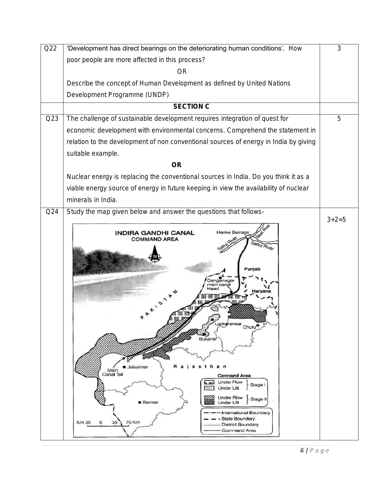 CBSE Class 12 Geography Skill Education-Sample Paper 2019-20 - Page 6