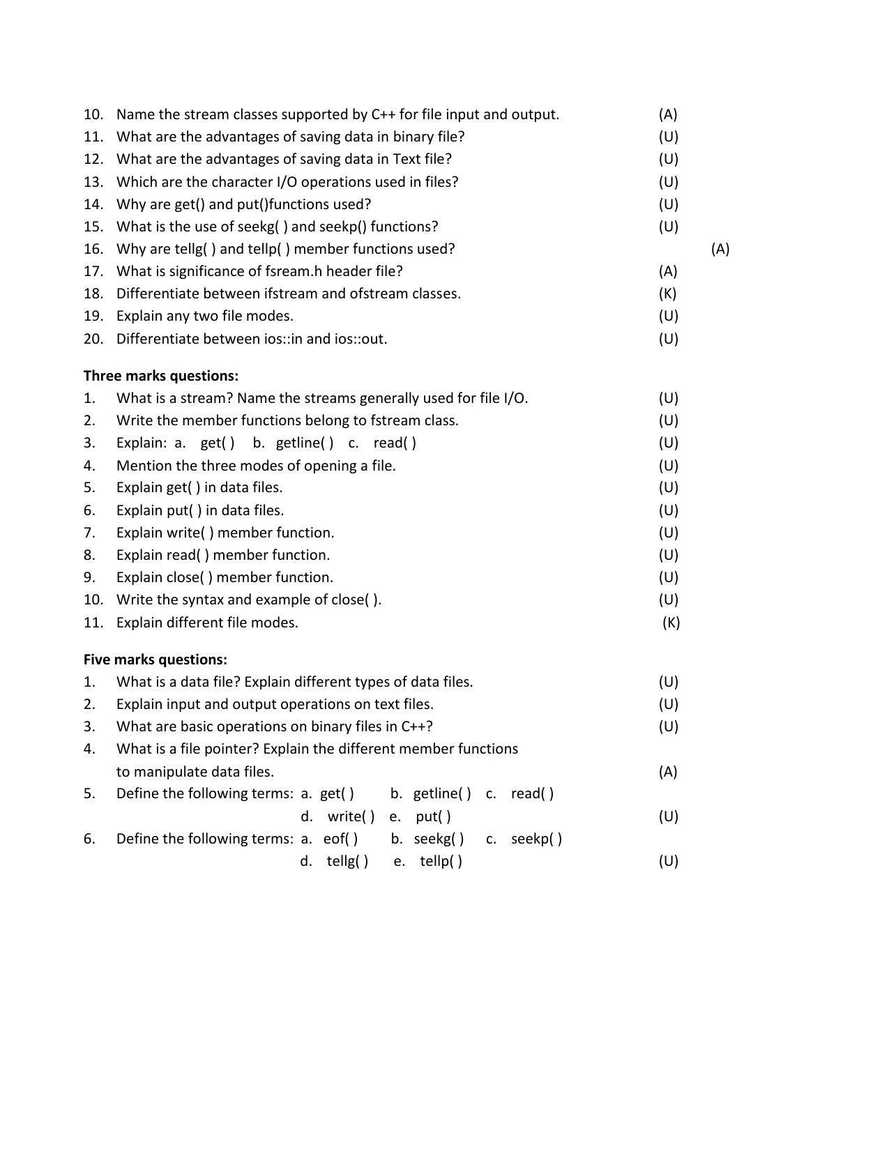 Karnataka 2nd PUC Question Bank for Computer Science QB - Page 26