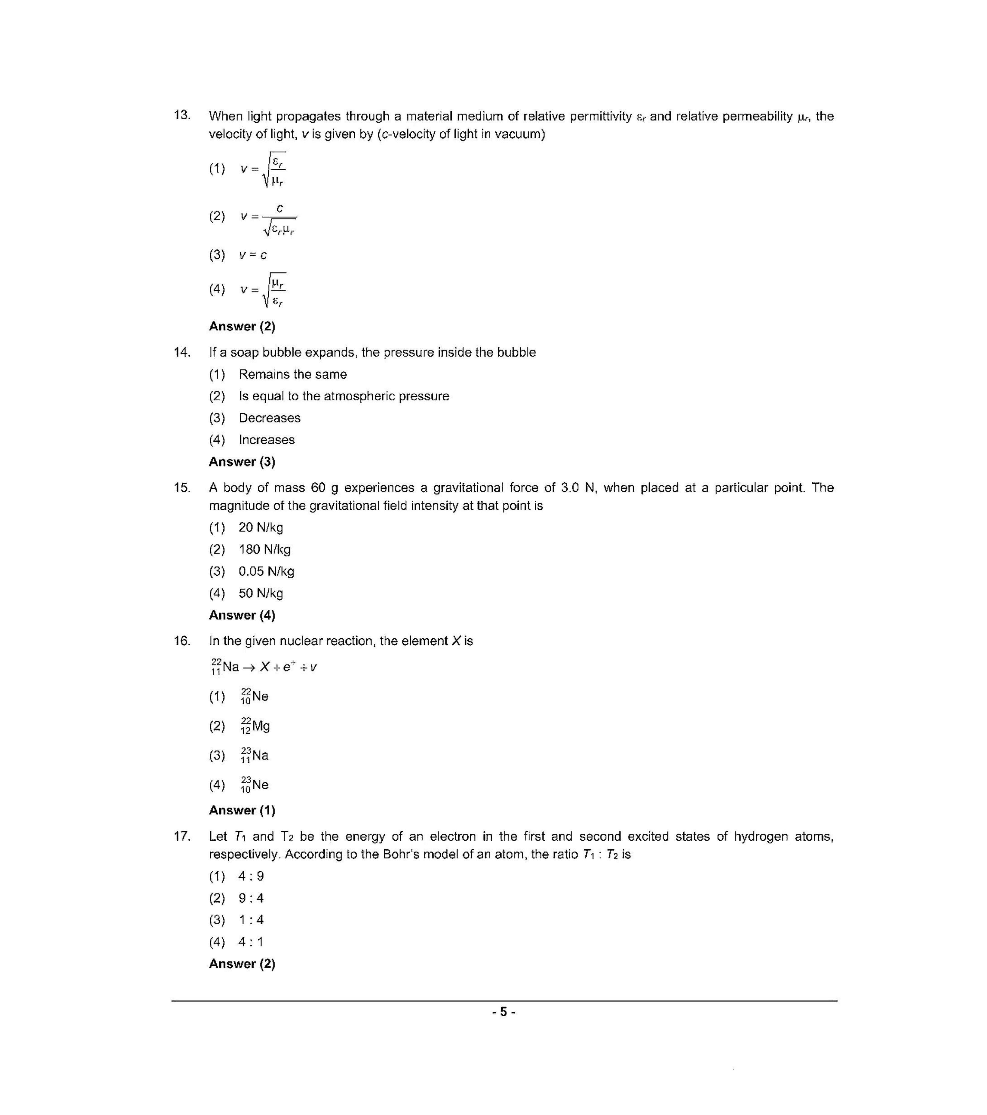 NEET S5 2021 Question Paper - Page 4
