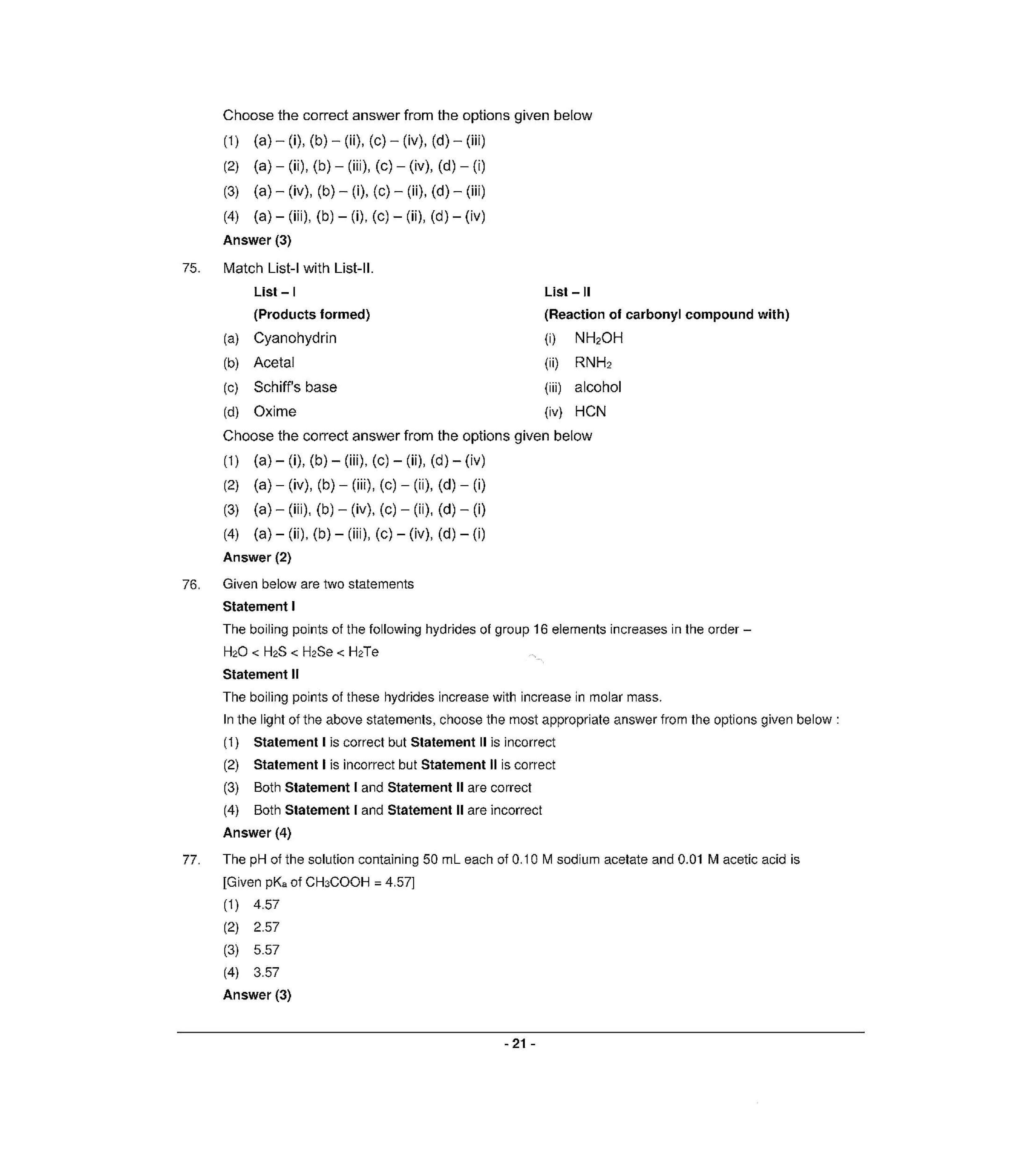 NEET S5 2021 Question Paper - Page 20
