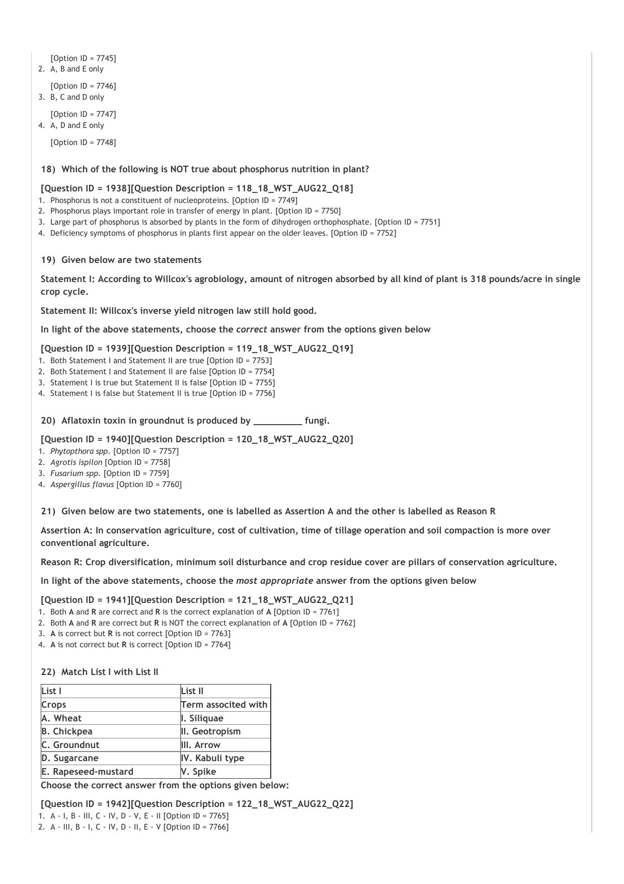 ICAR AIEEA PG 2022 Water Science and Technology Question Paper - Page 4