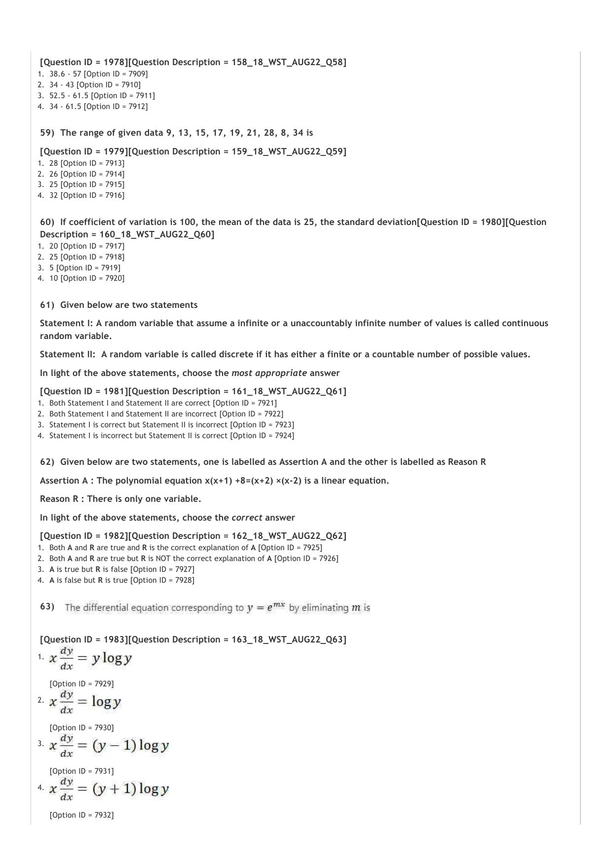 ICAR AIEEA PG 2022 Water Science and Technology Question Paper - Page 12