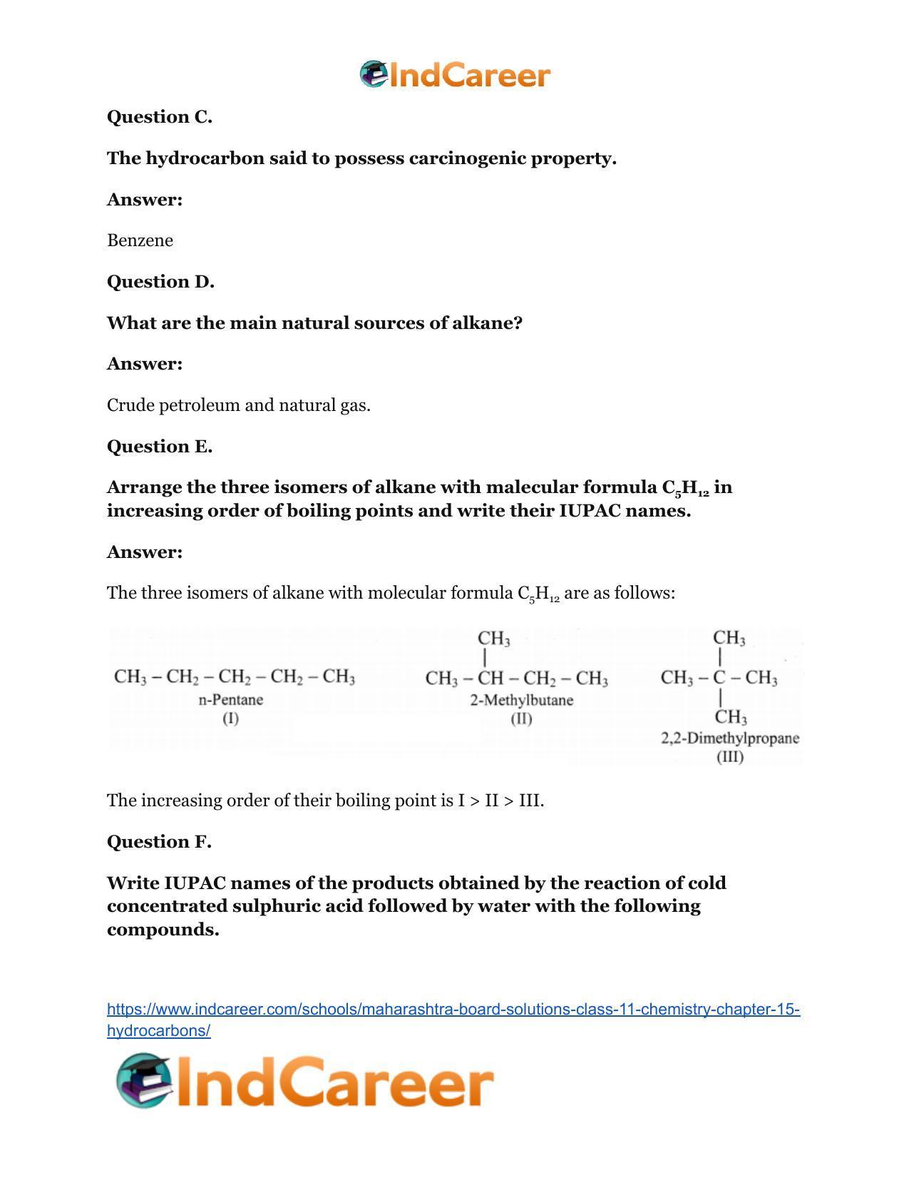 Maharashtra Board Solutions Class 11-Chemistry: Chapter 15- Hydrocarbons - Page 5