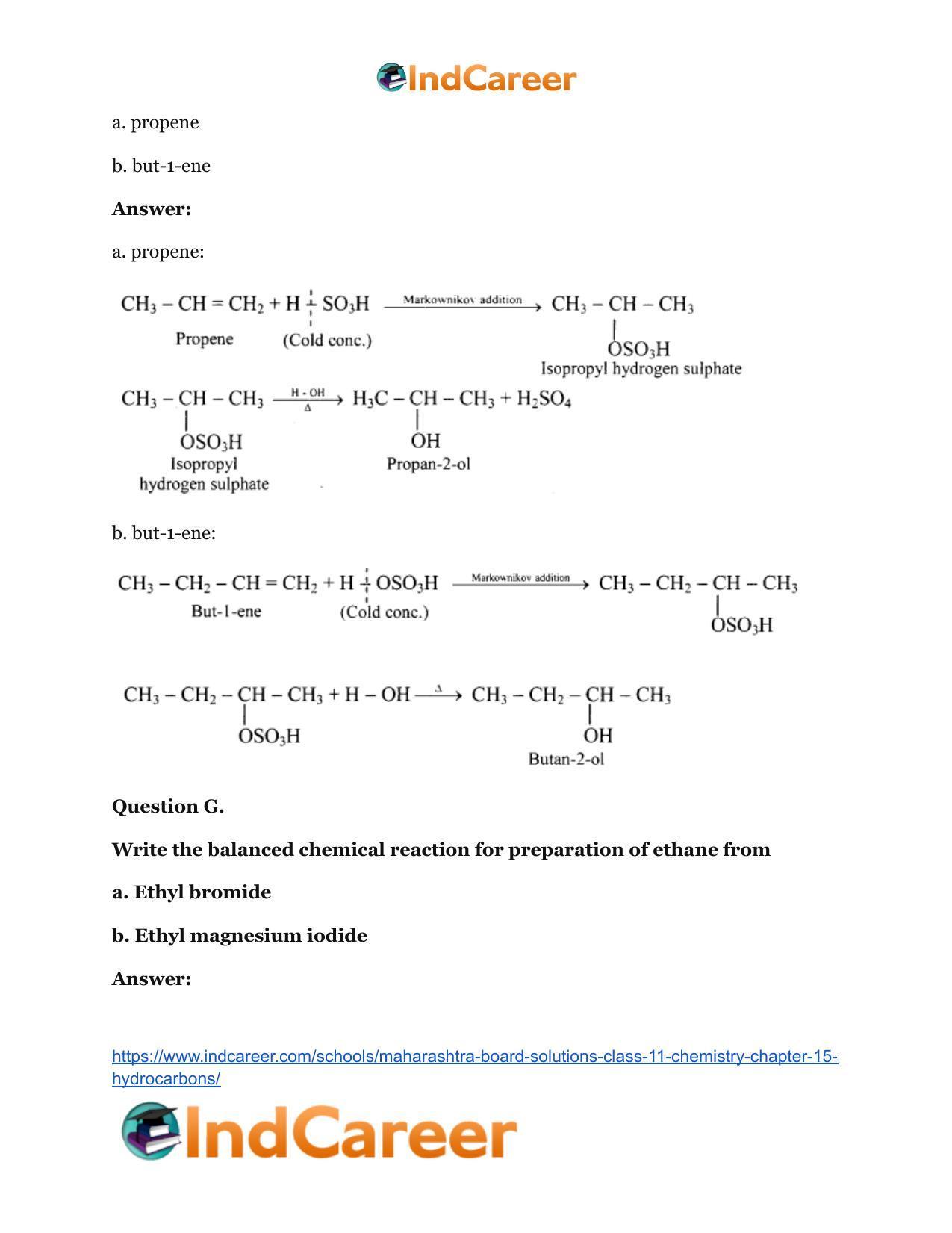 Maharashtra Board Solutions Class 11-Chemistry: Chapter 15- Hydrocarbons - Page 6